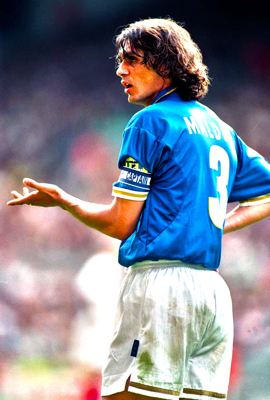 Candid Portrait Of Paolo Maldini Background