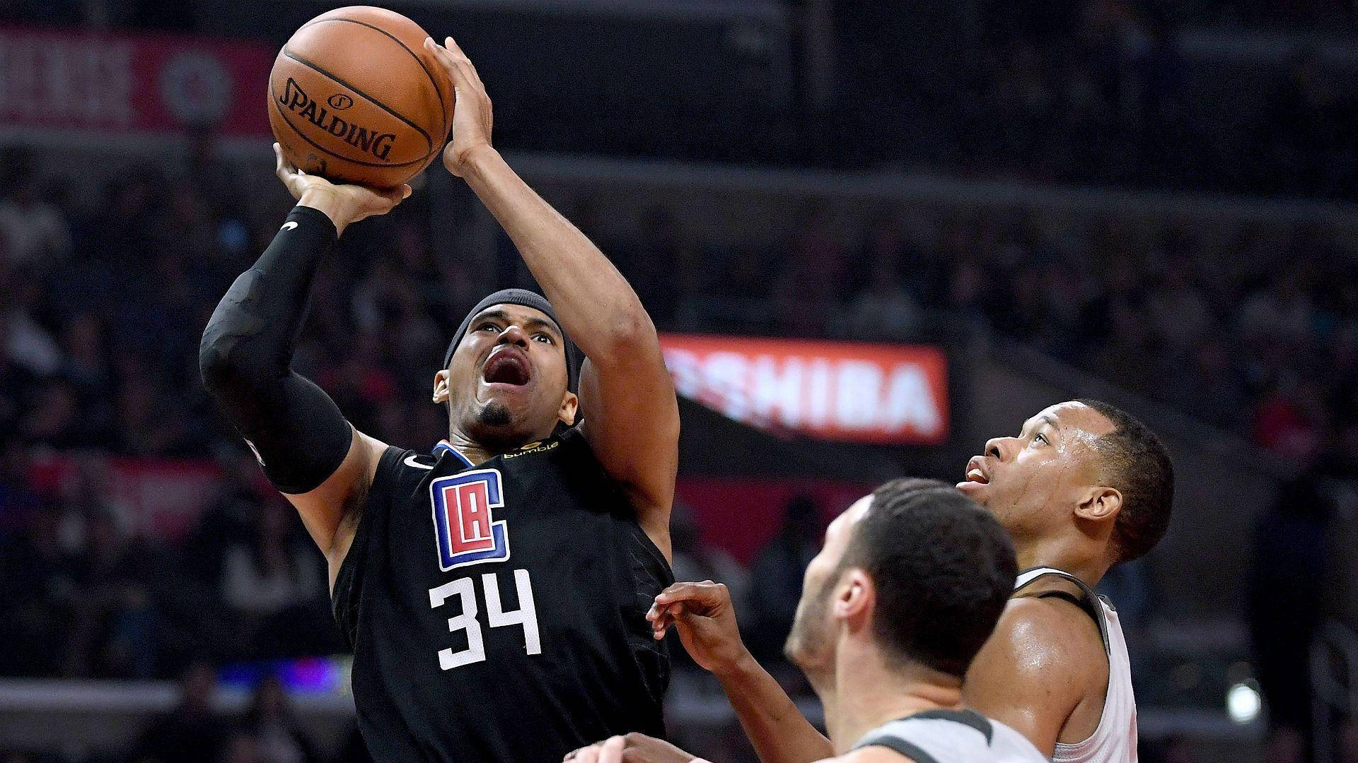 Candid Shot Los Angeles Clippers Tobias Harris Background