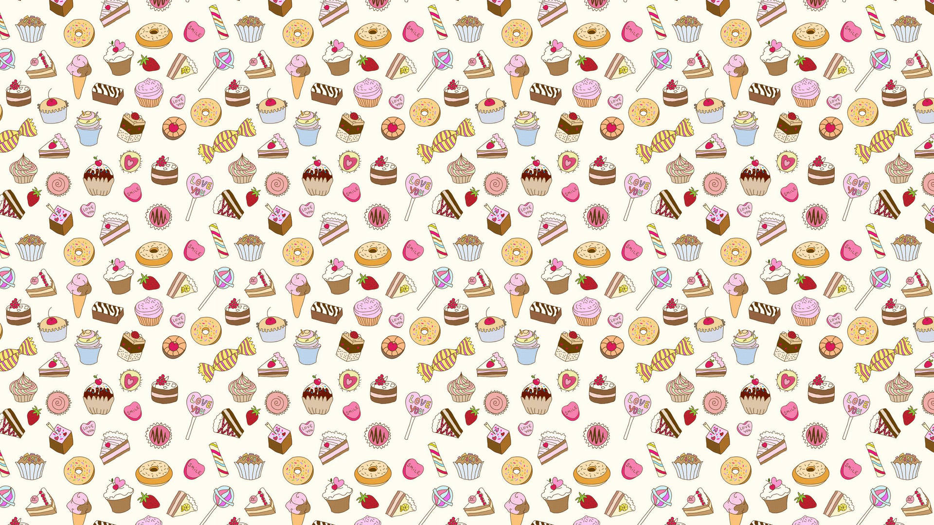 Candies Drawing Pattern Background