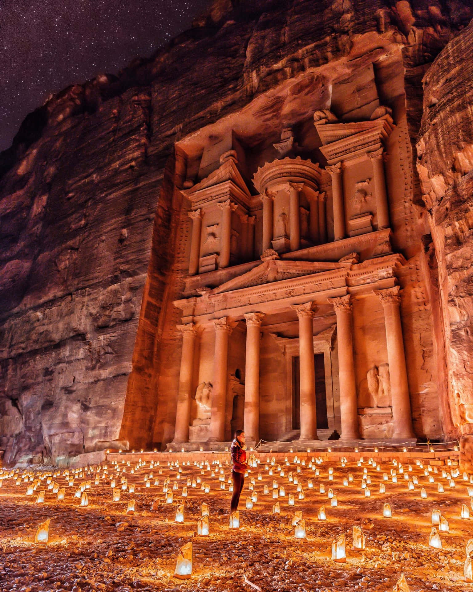 Candle Field In Petra Jordan