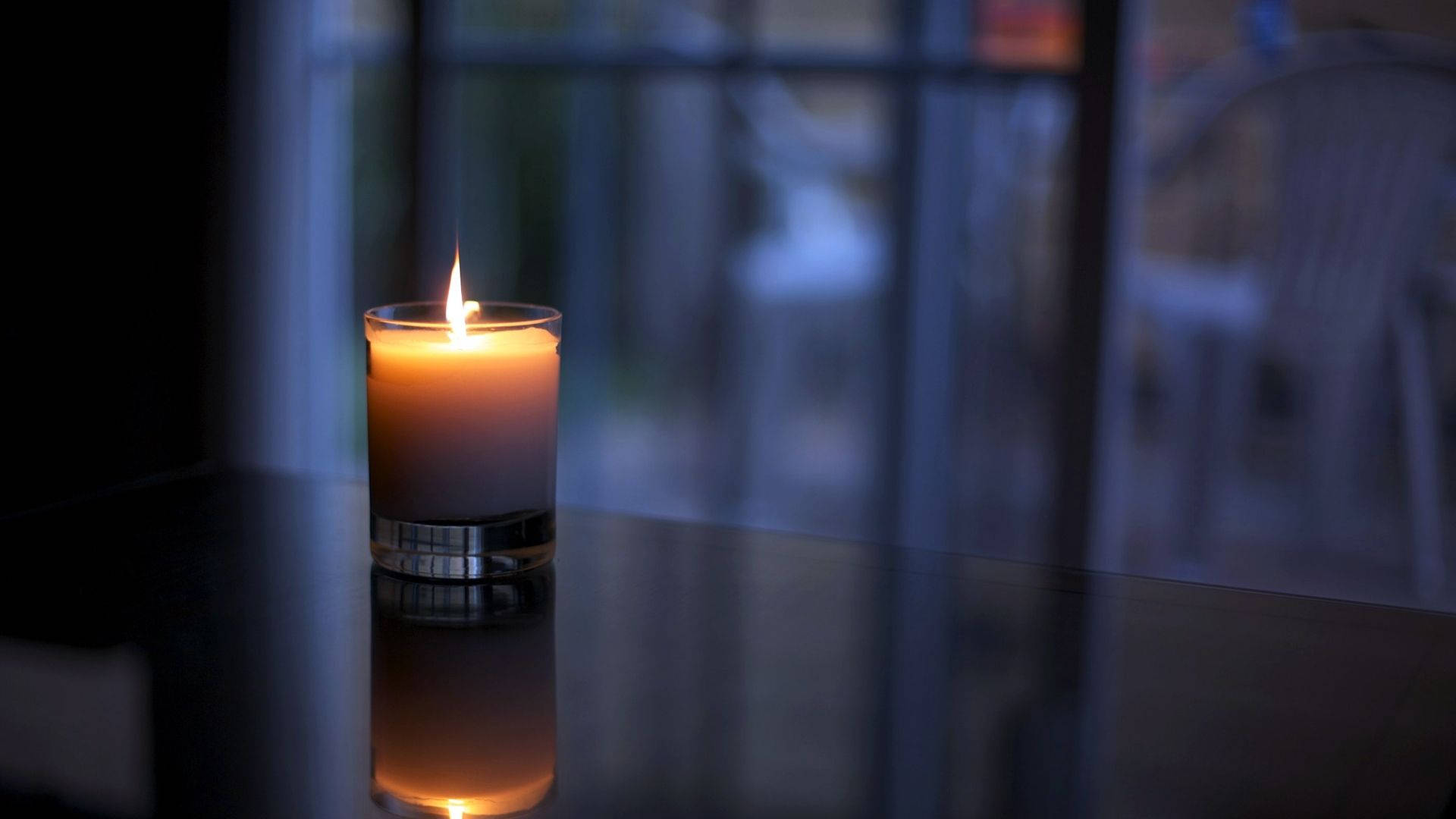 Candle Near The Balcony Background