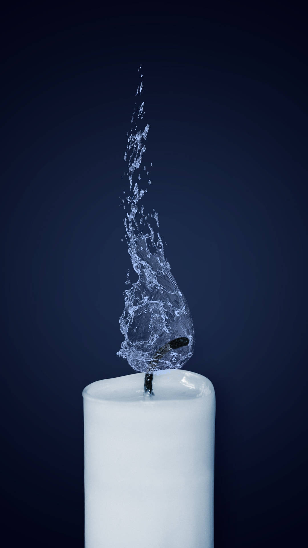 Candle With Water Flame 2160x3840 Background