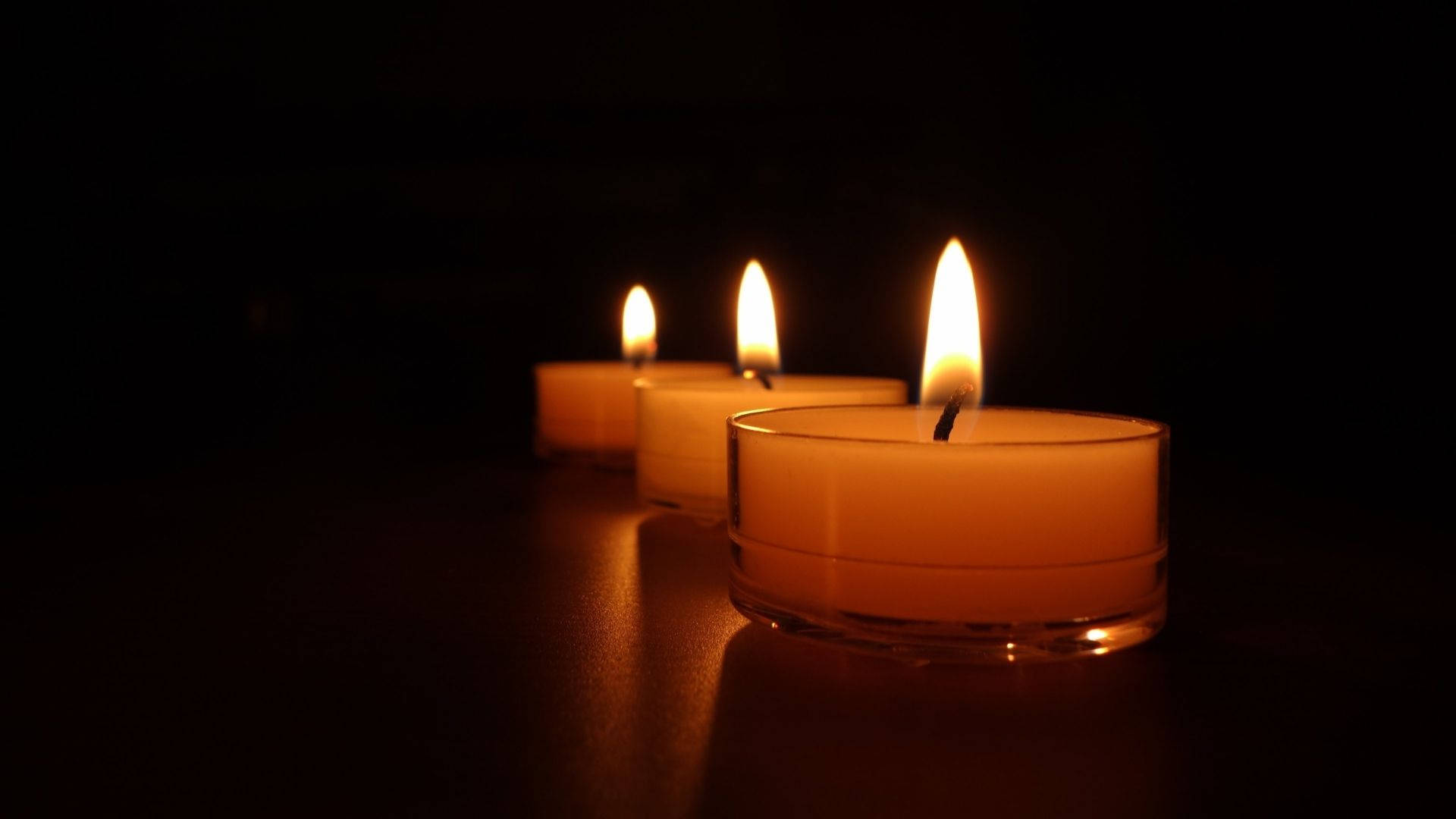 Candles In The Dark Background