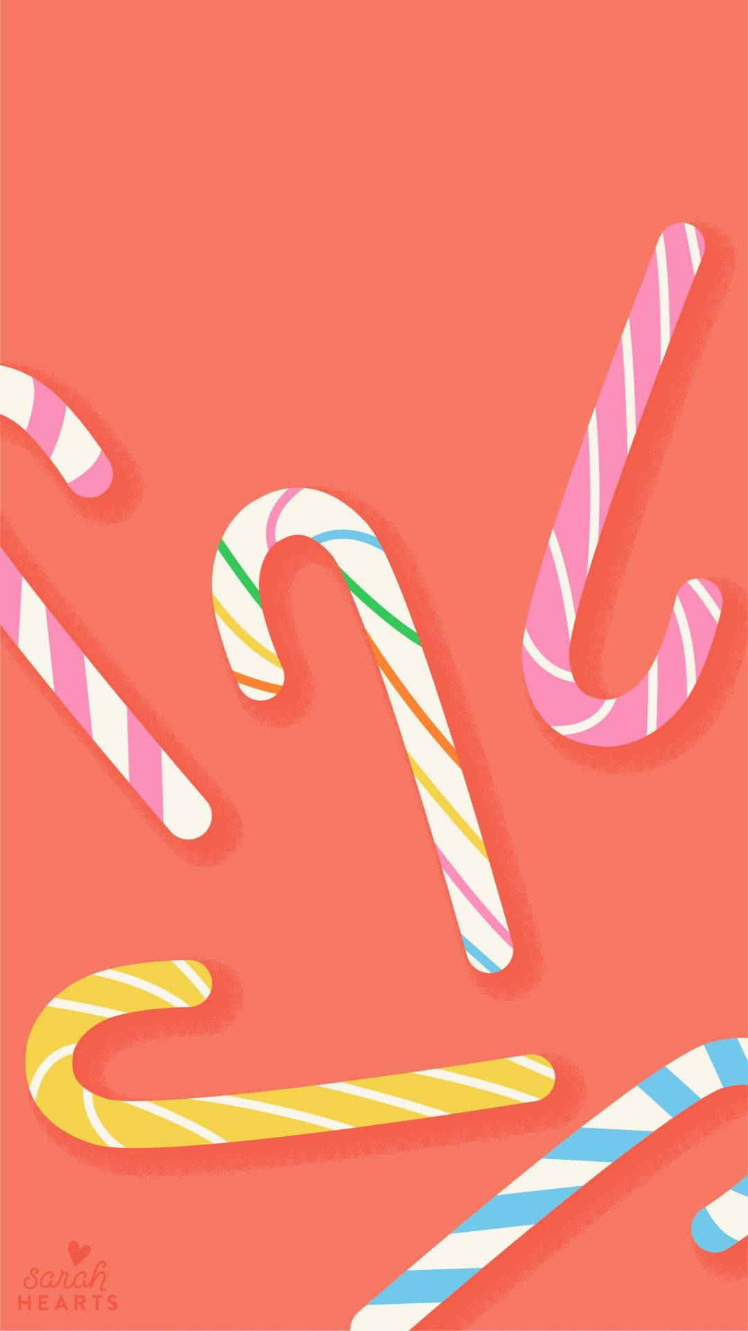 Candy Cane Colorful Graphic Background