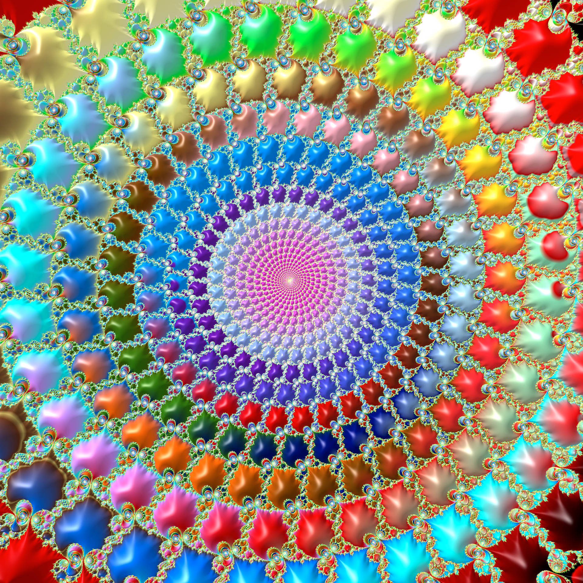 Candy Shell Fractal Pattern Background