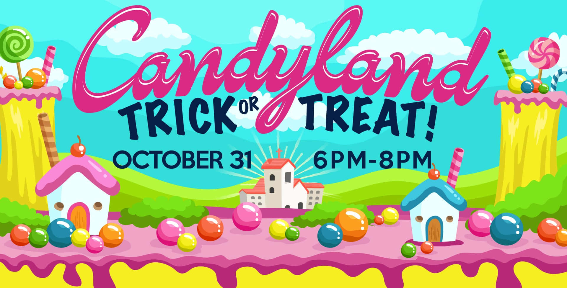 Candyland Trick Or Treat Background