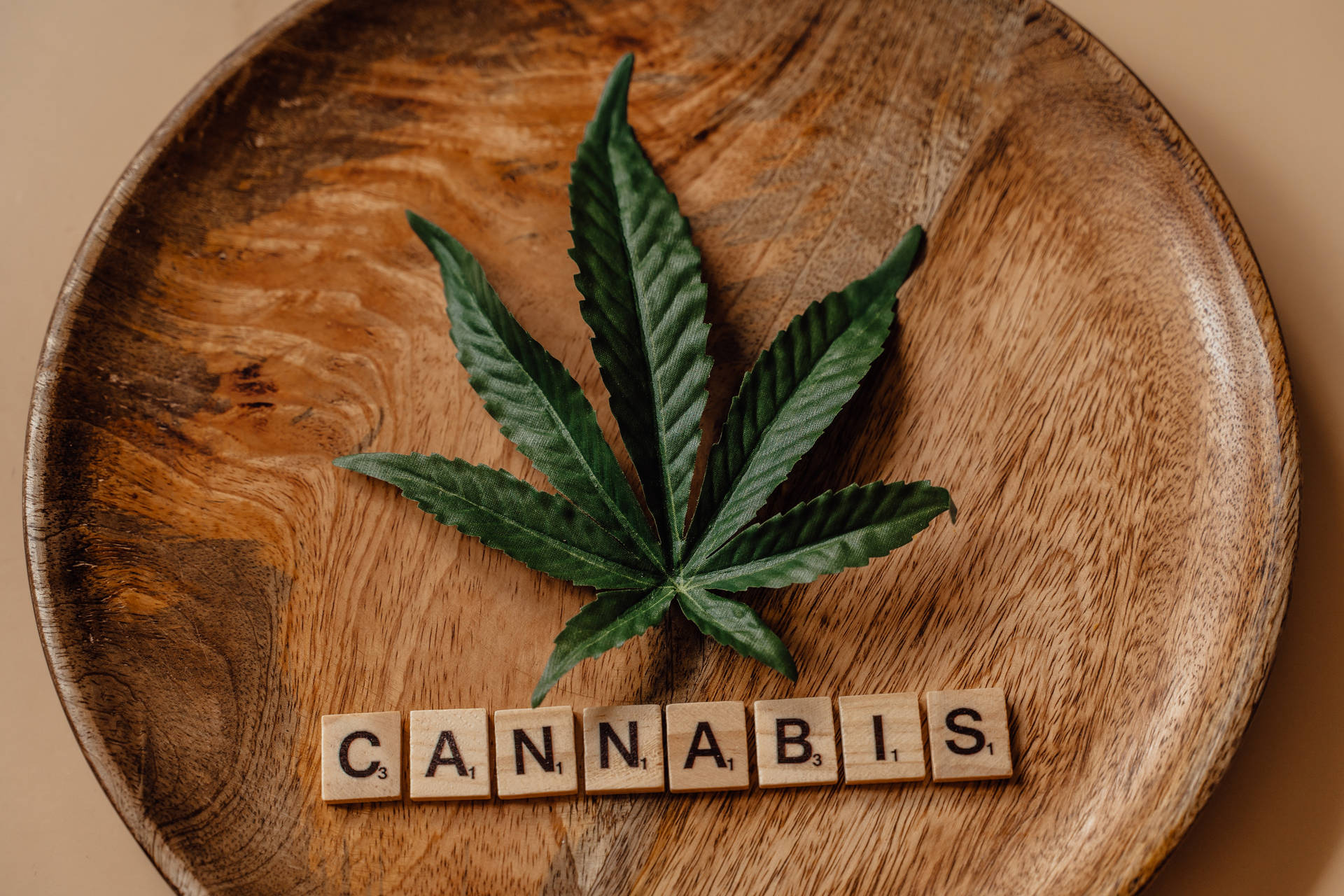 Cannabis On Plate Cool Weed Background