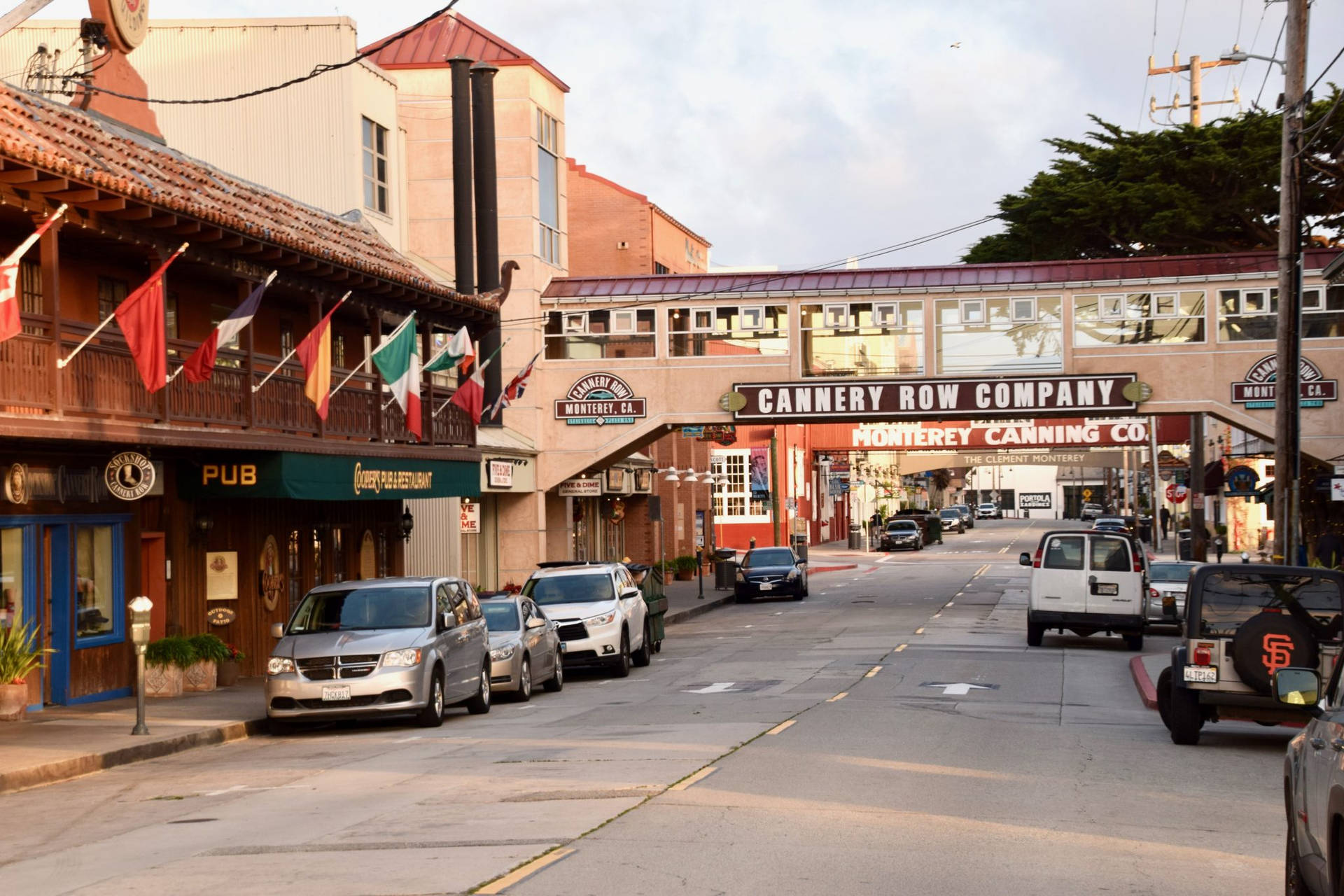 Cannery Row With Afternoon Sun Background