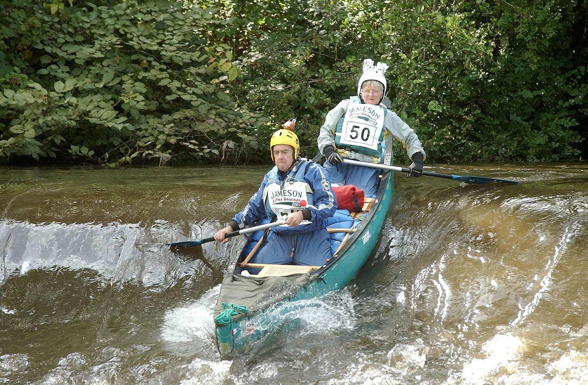 Canoeing Down The River Background