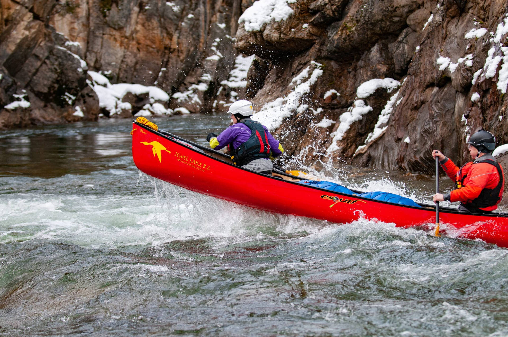 Canoeing In The Air Background