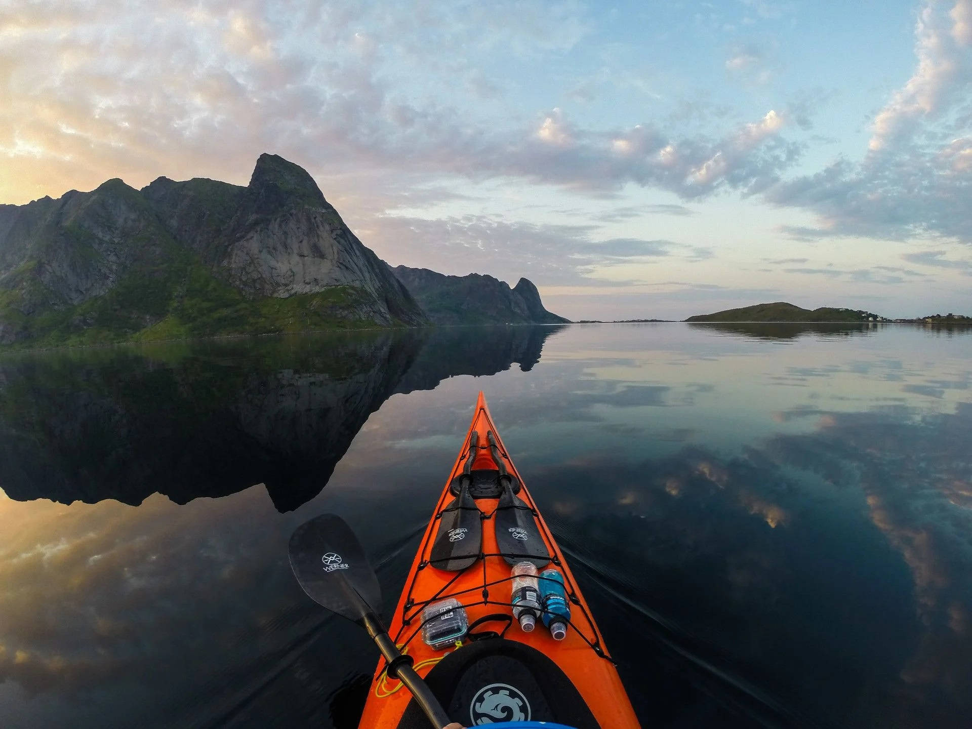 Canoeing In The Stunning Island Background