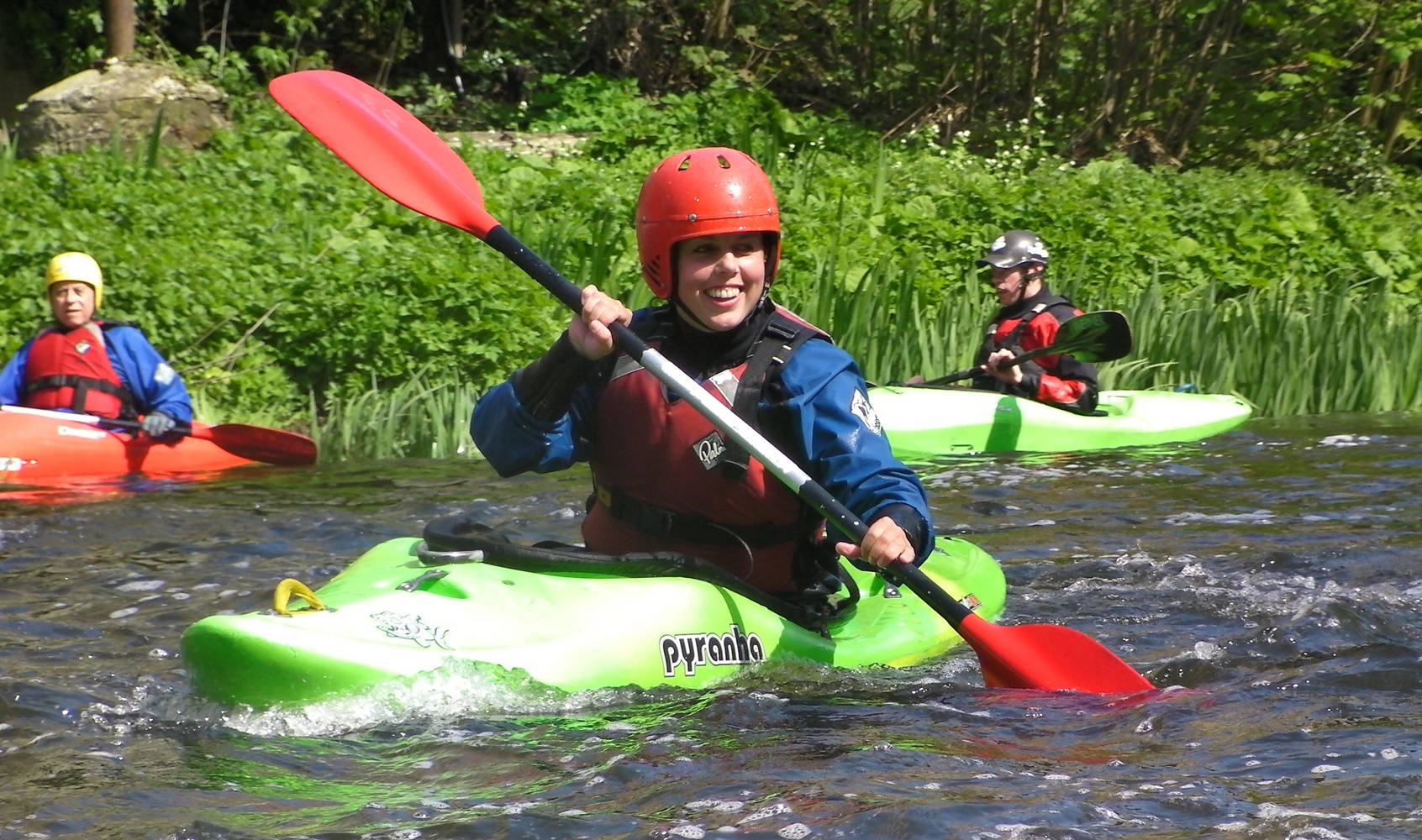 Canoeing Tourist In Boat Background