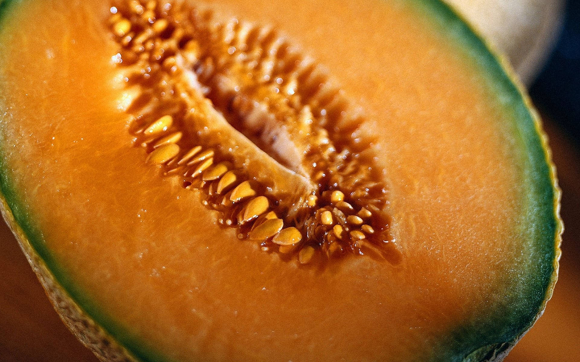 Cantaloupe Seeds Close Up