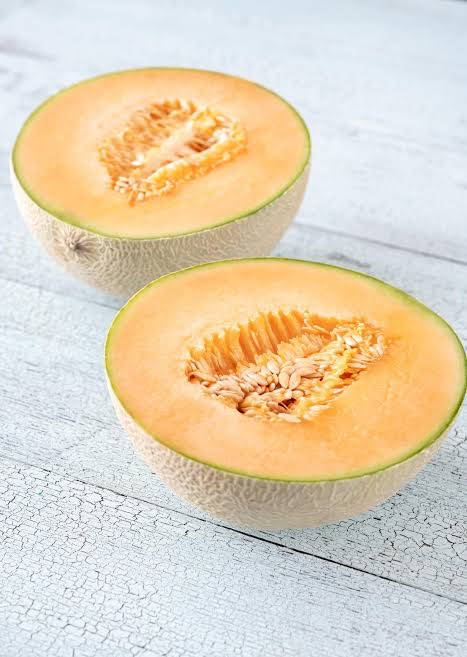 Cantaloupe Sliced In Half Background