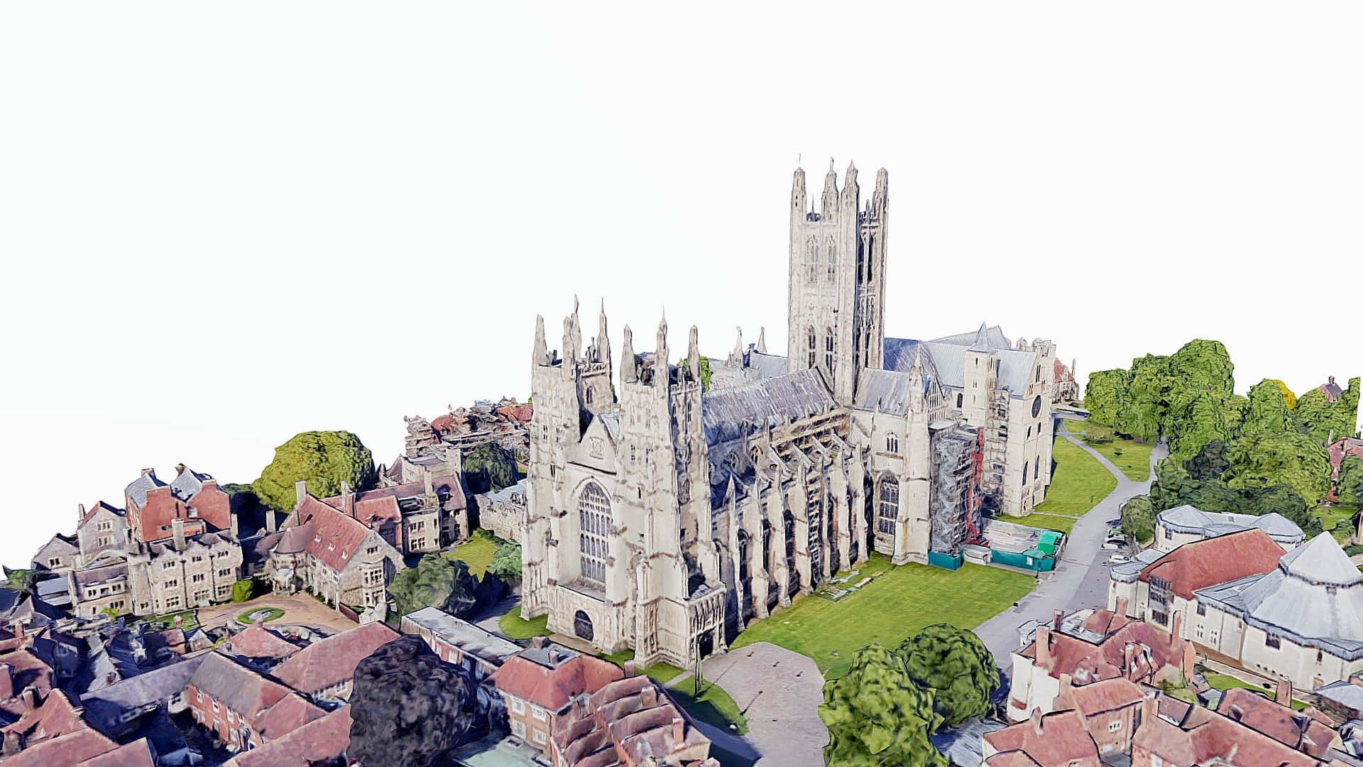 Canterbury Cathedral Facing North 3d Model Background