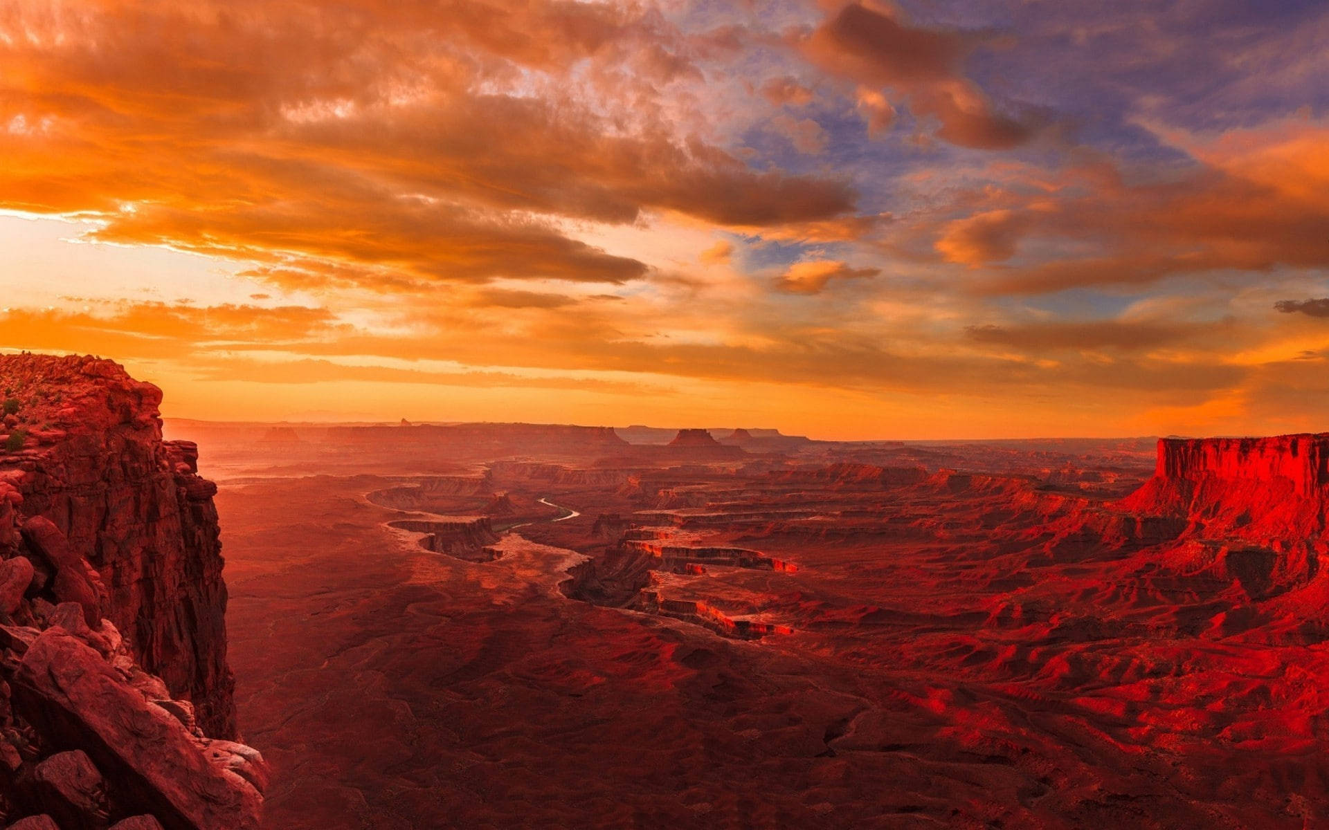 Canyonlands National Park Orange Sky Background