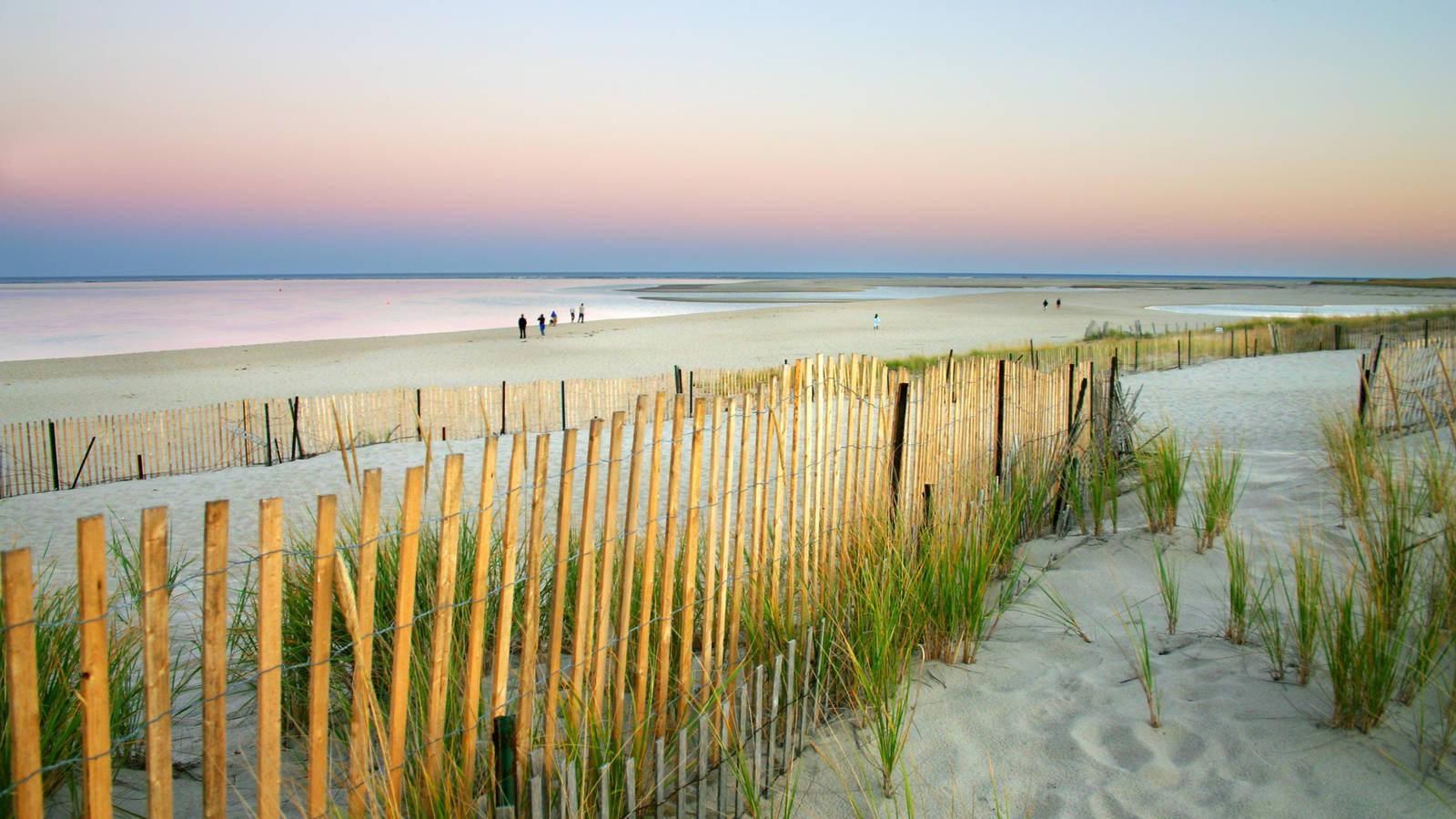 Cape Cod Pink Sunset Sky Background