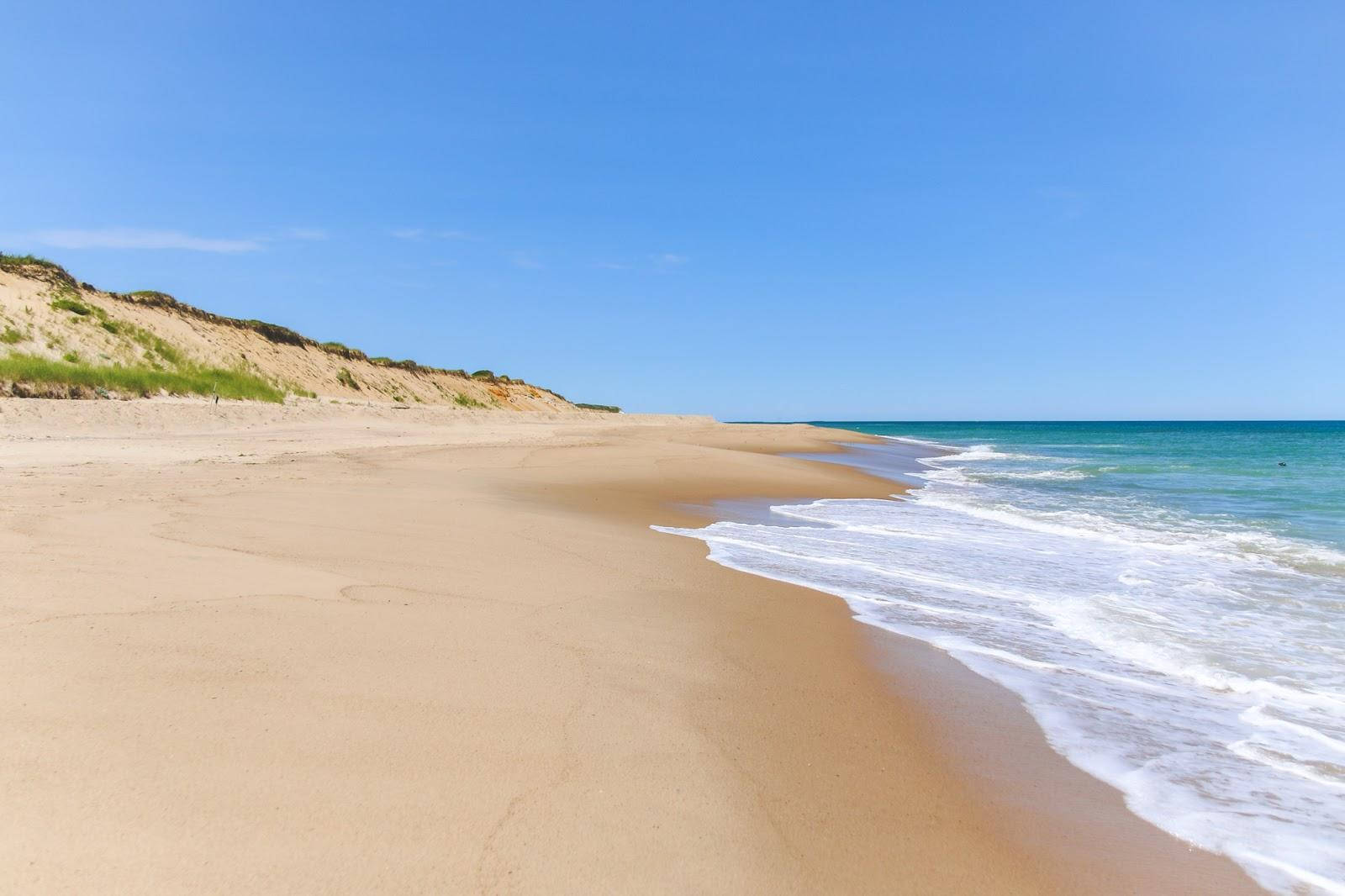 Cape Cod Sand And Sea Background