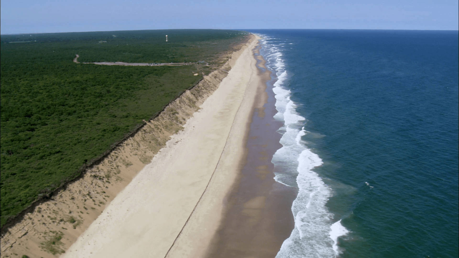 Cape Cod Shore Aerial View Background