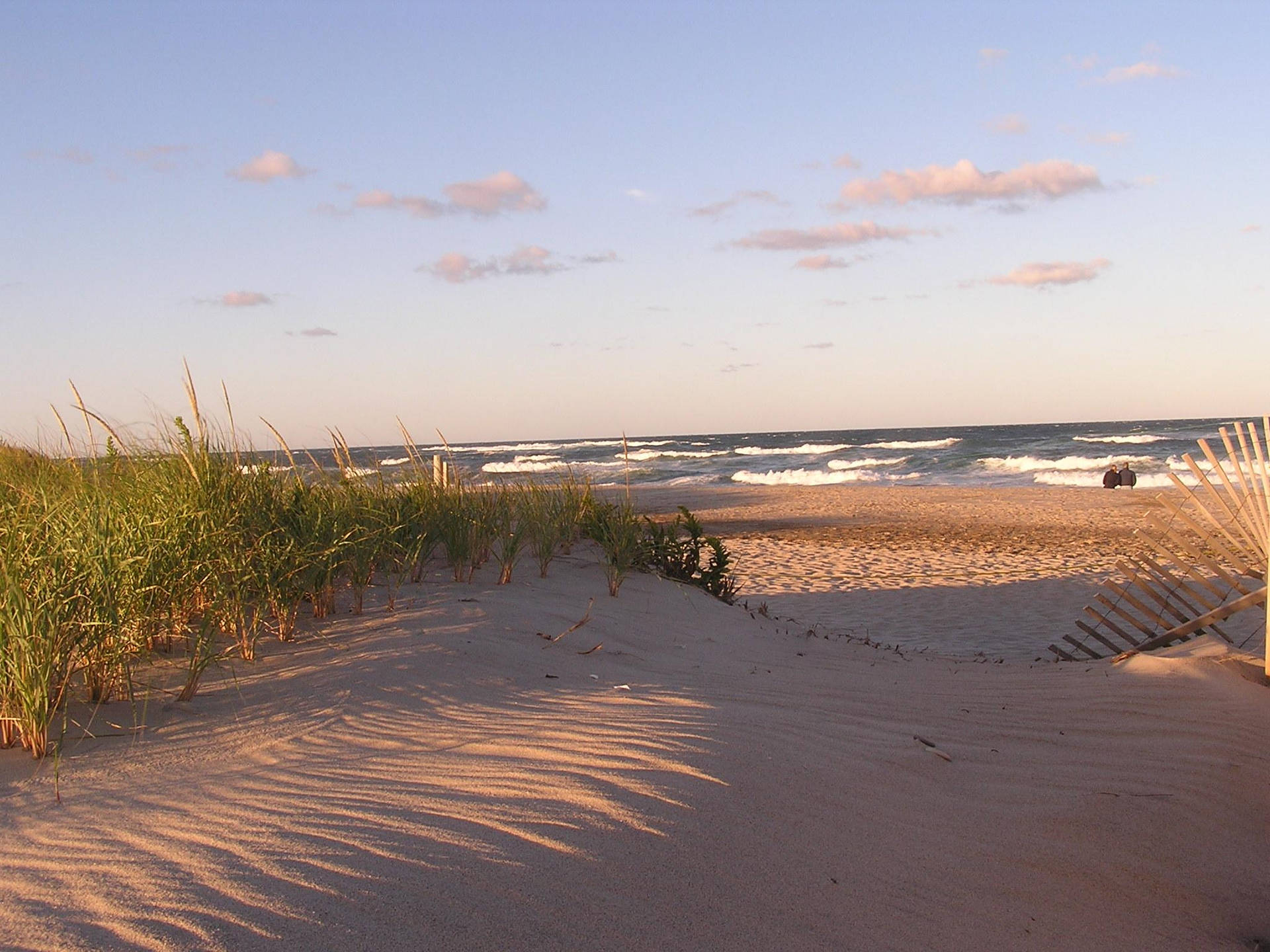 Cape Cod Sunset And Waves Background