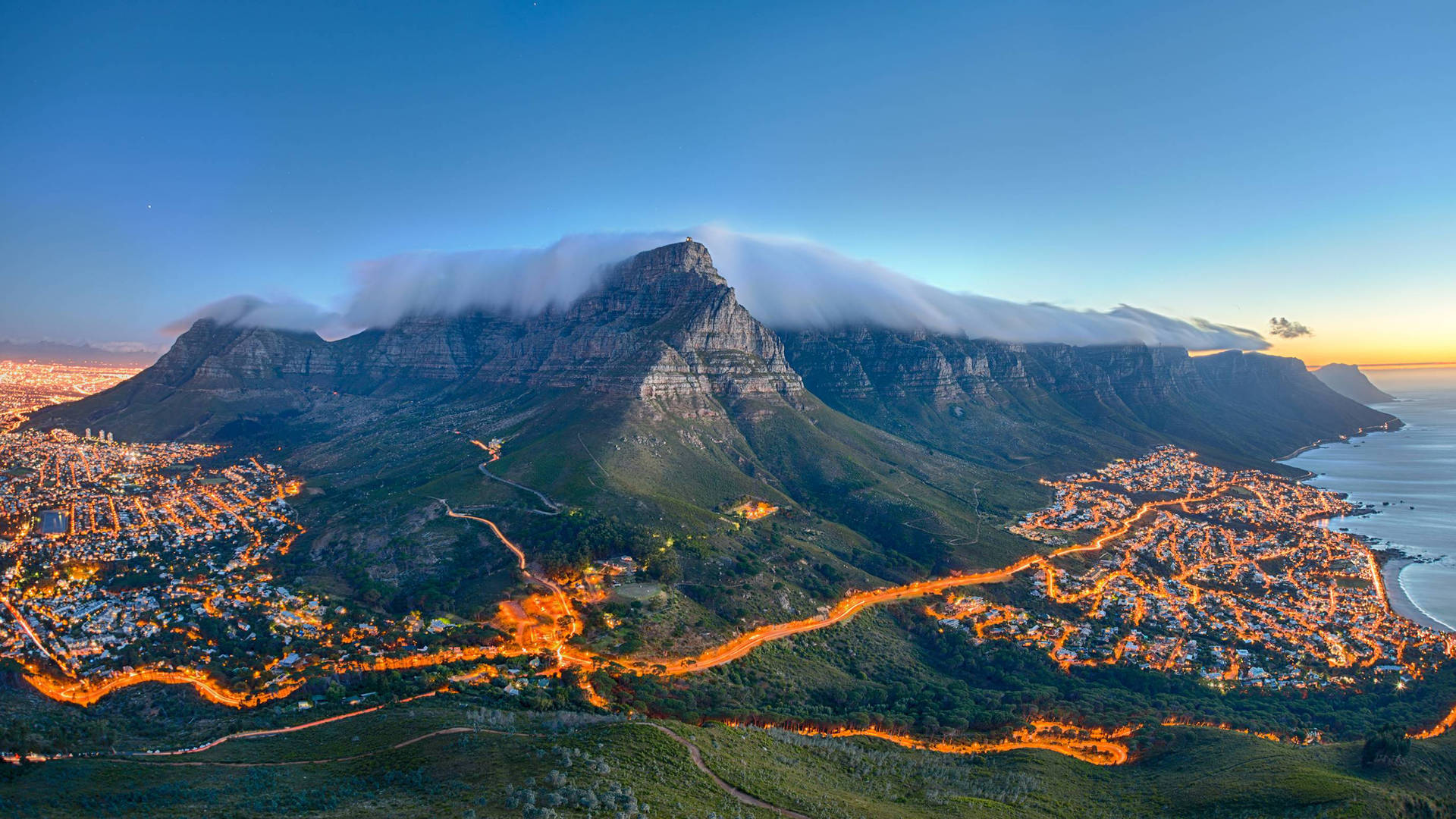 Cape Town City Lights Background