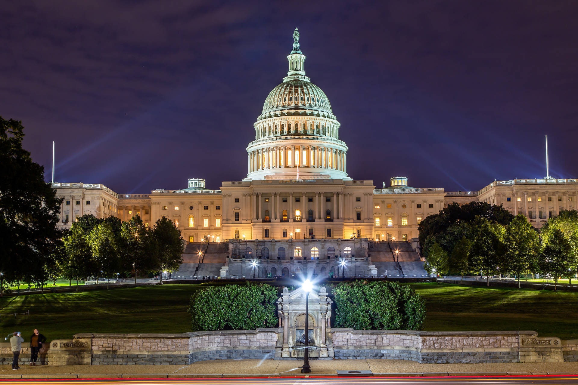 Capitol Hill At Night Background