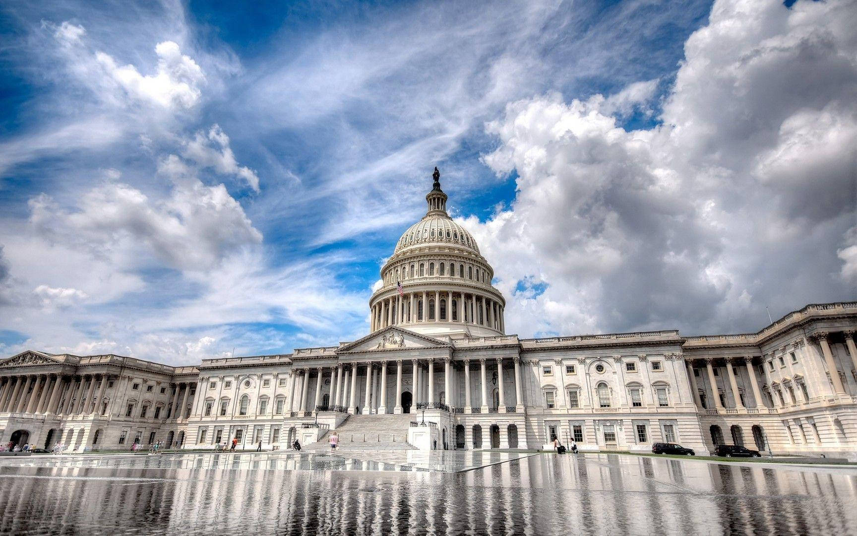 Capitol Hill Cloudy Sky Background