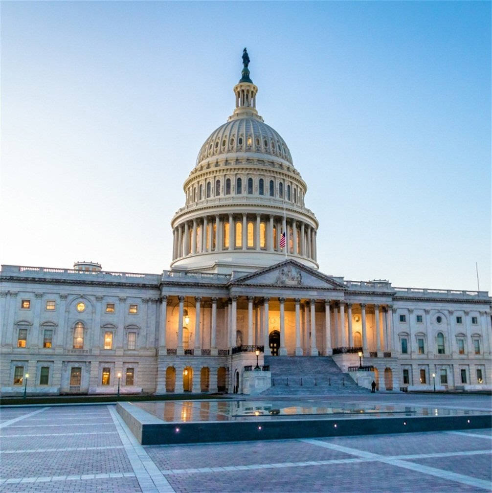 Capitol Hill With Lights Open Background