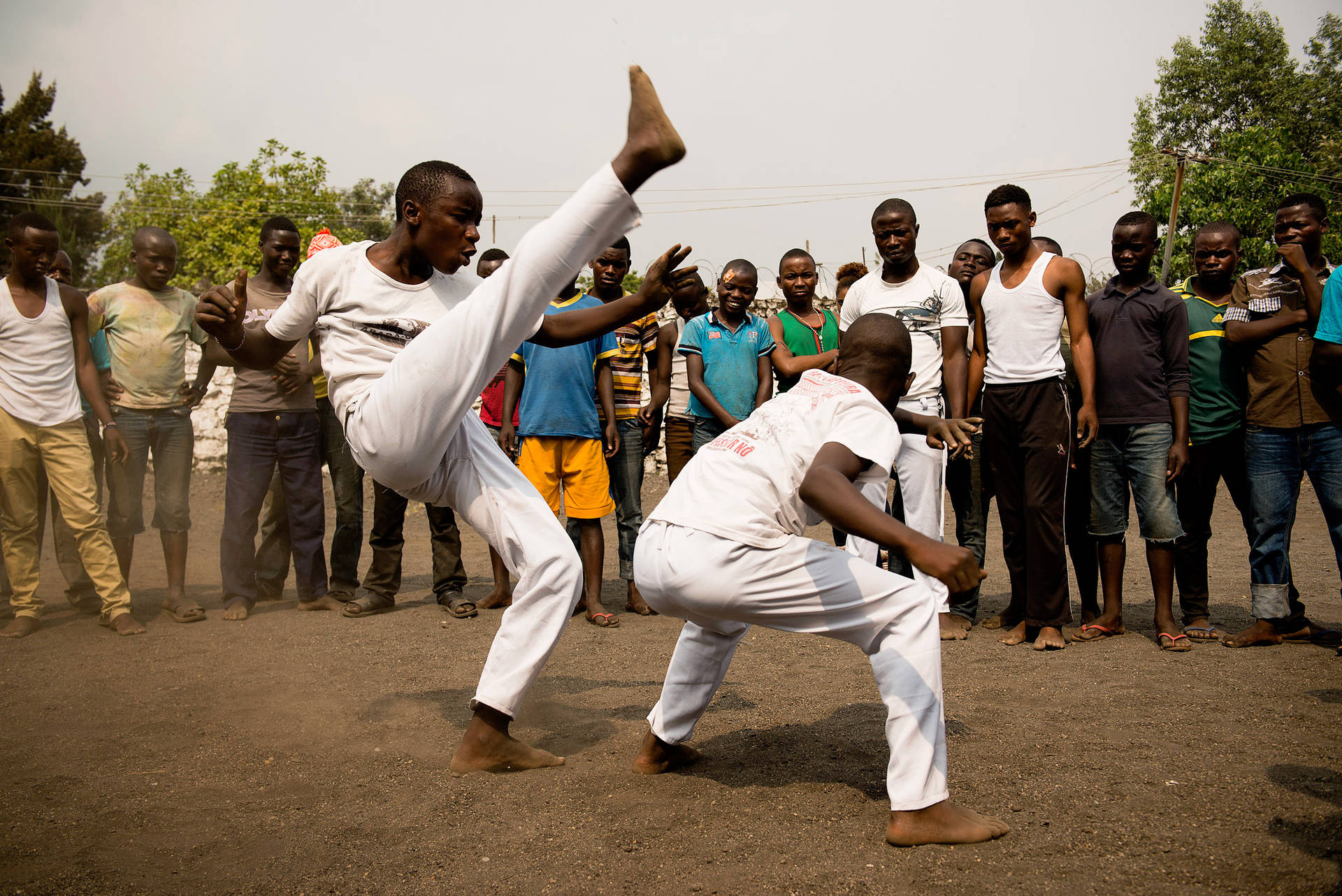 Capoeira Drop Kick Background