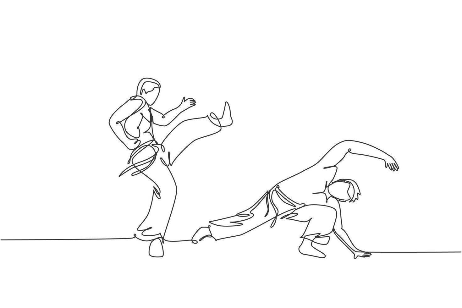 Capoeira Line Drawing Background