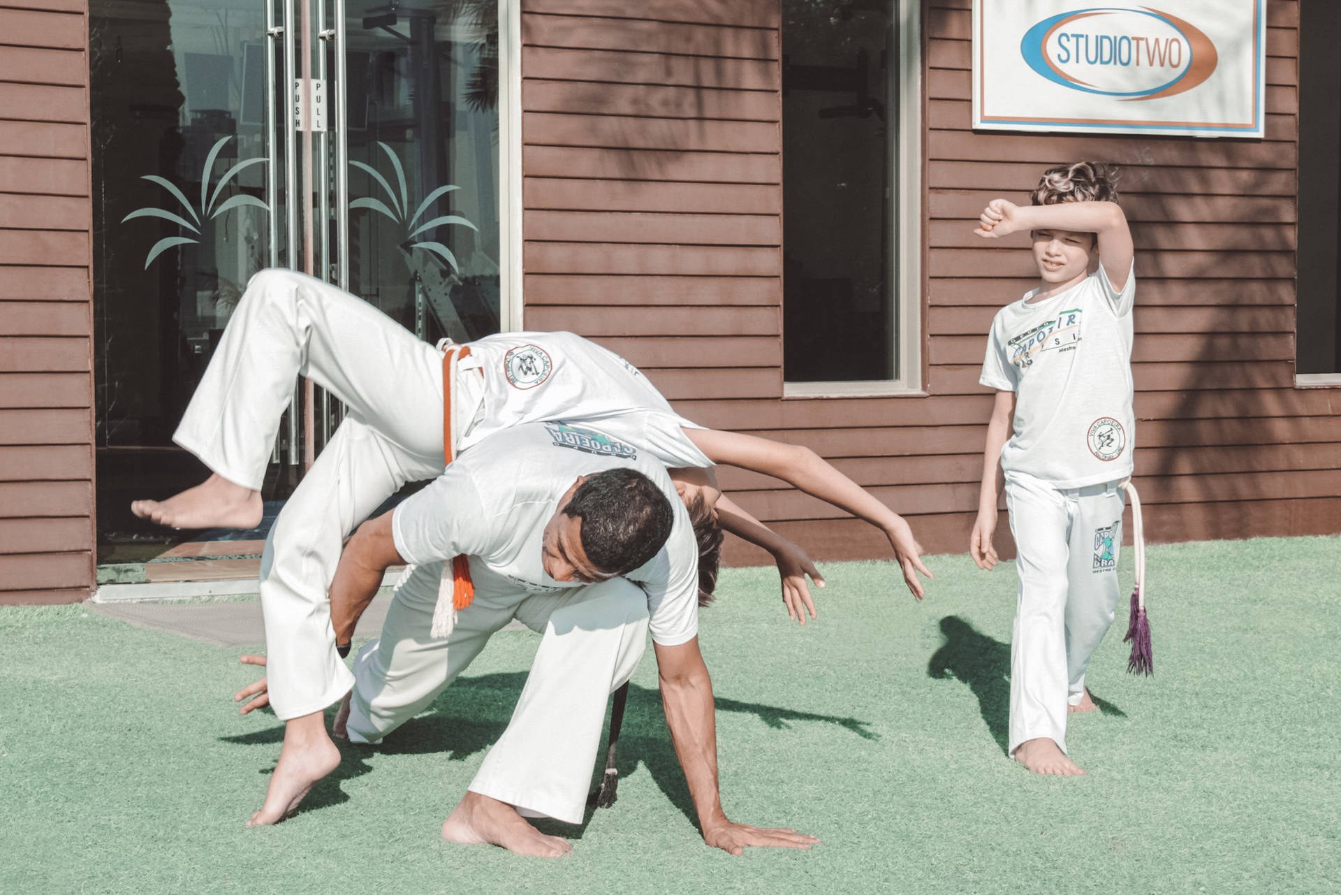 Capoeira Somersault Practice Background