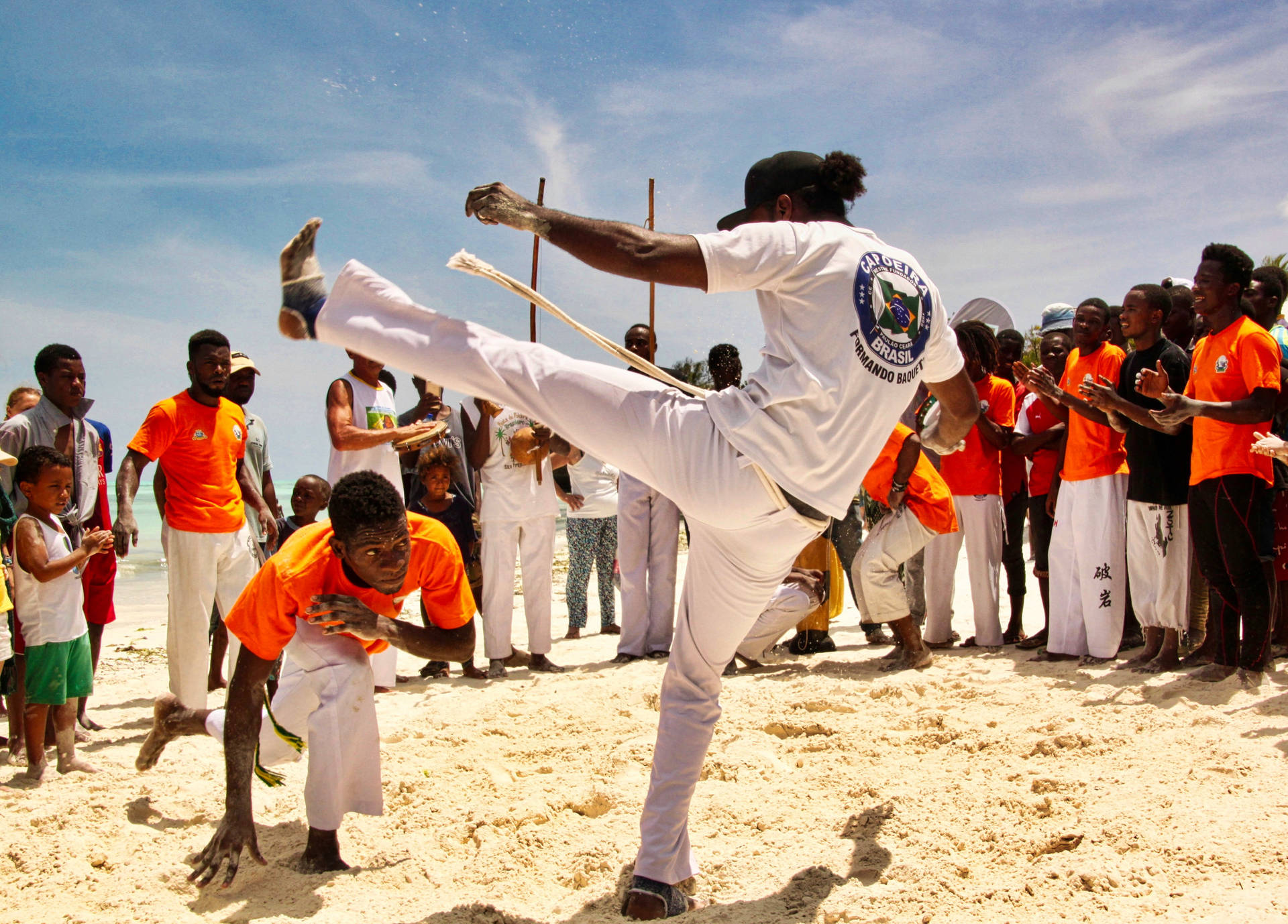 Capoeira Sparring At A Beach