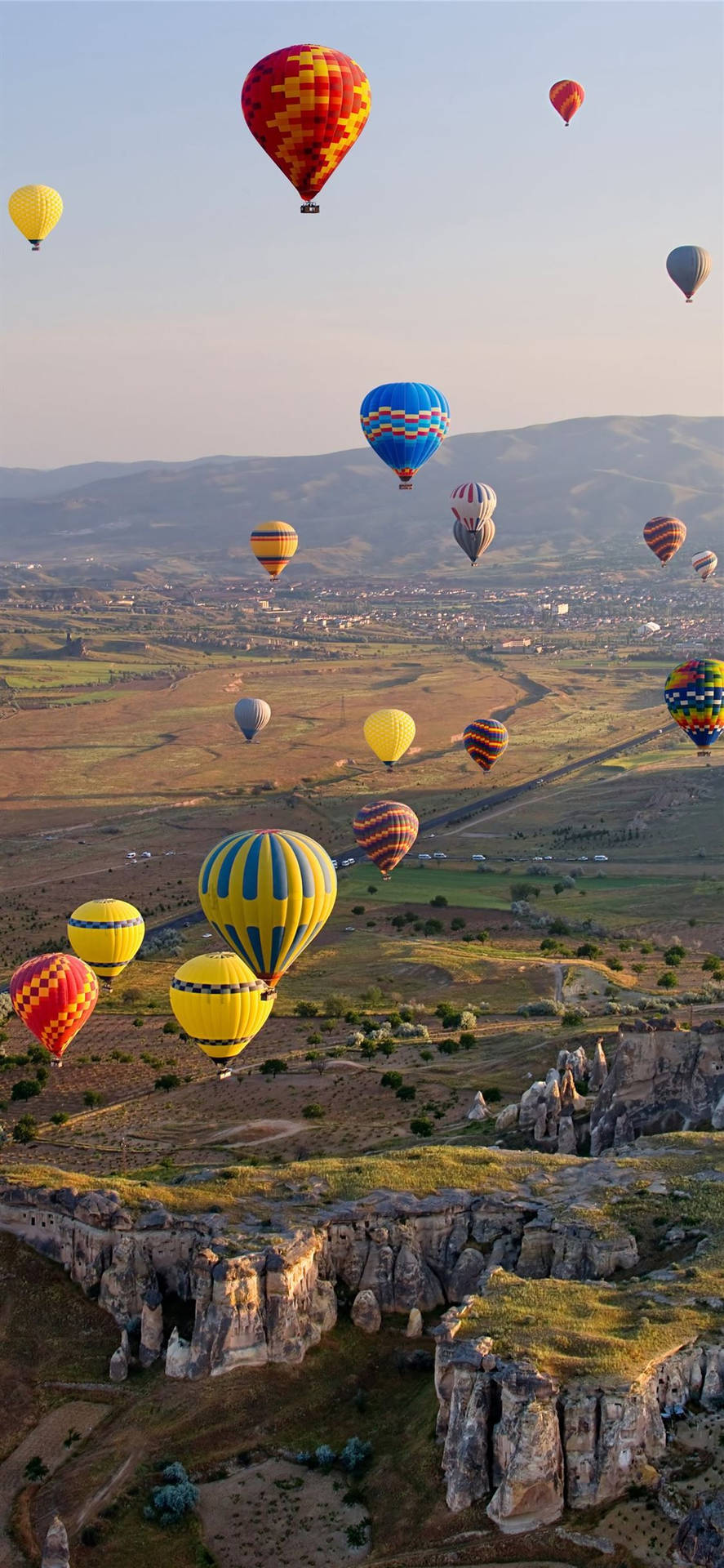 Cappadocia Balloons Flying Overhead