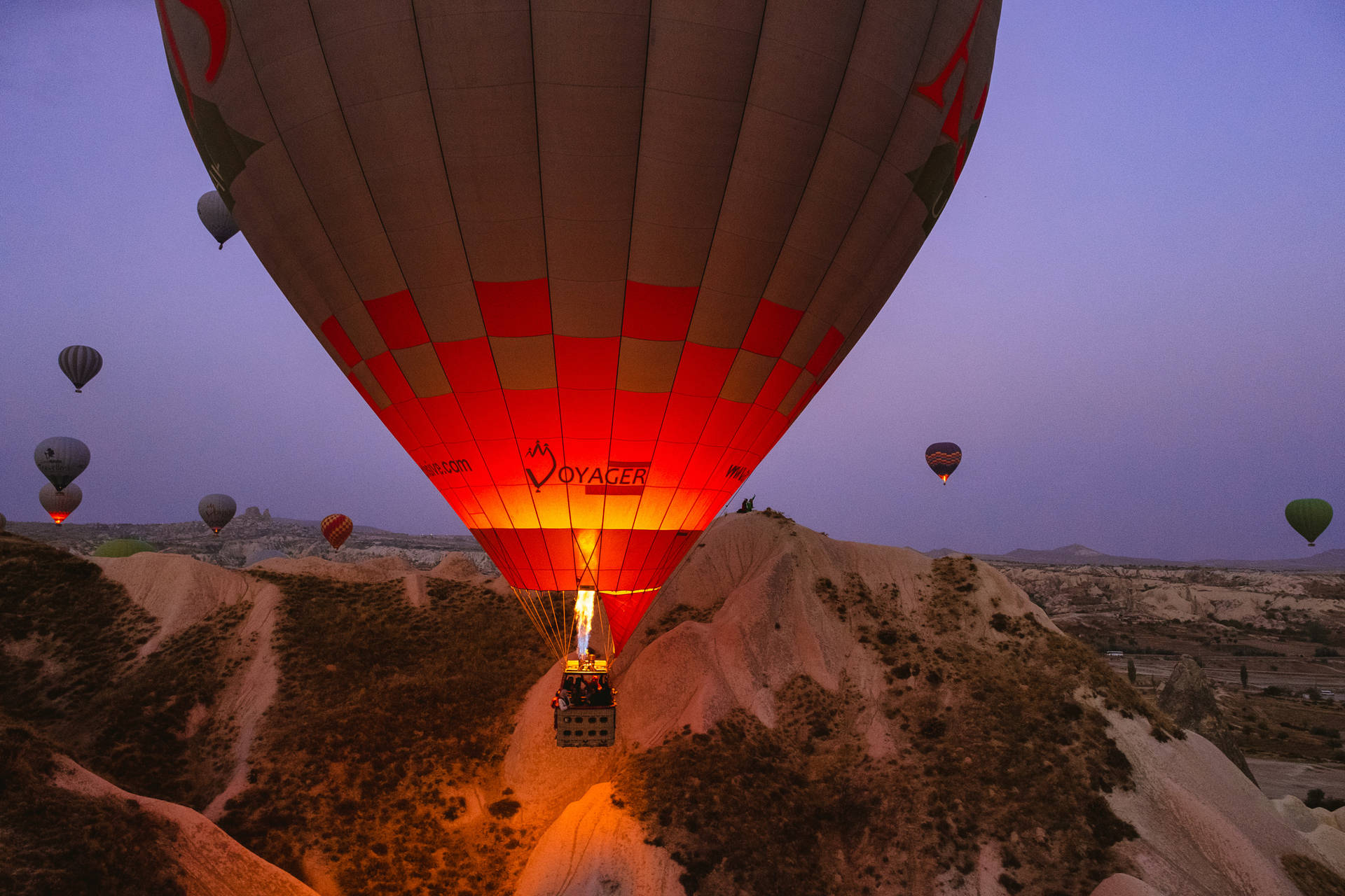 Cappadocia Flame Rising Background