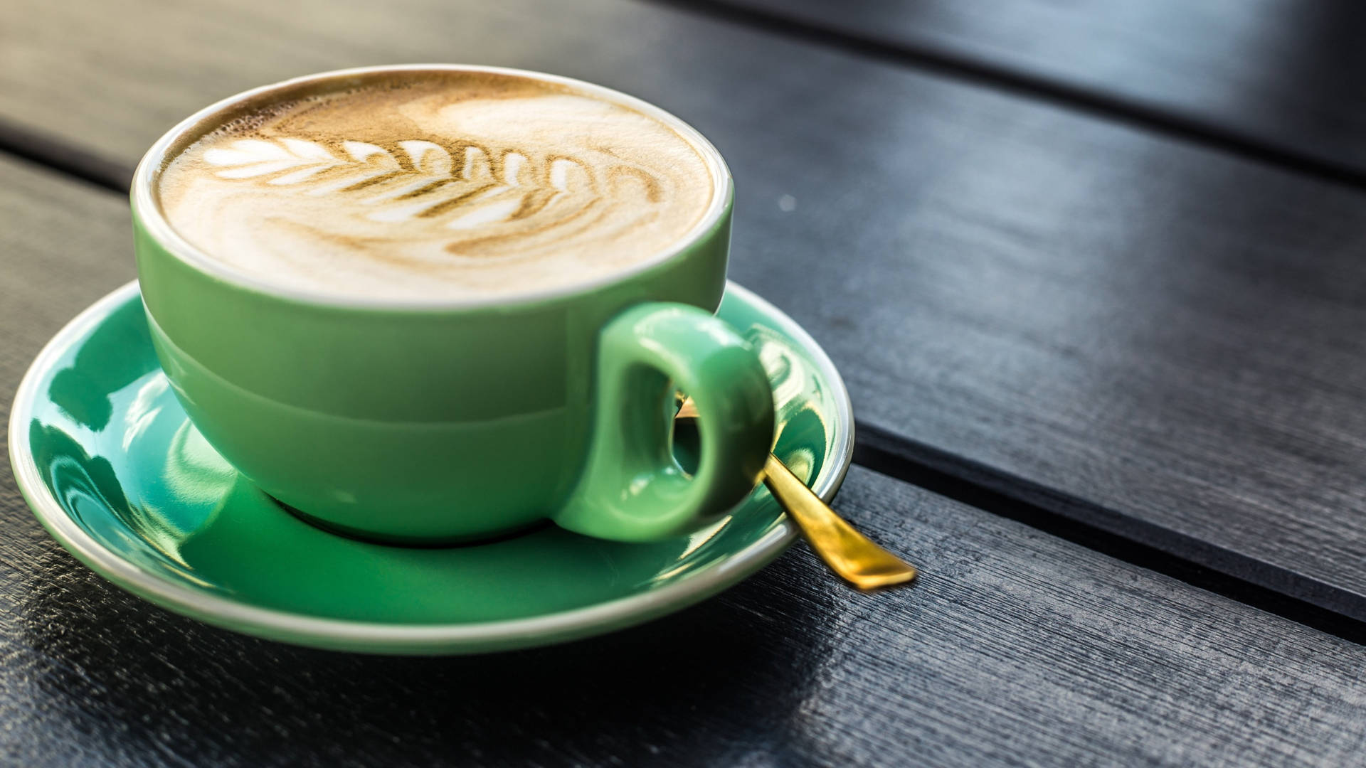 Cappuccino Latte Art Full 4k Background