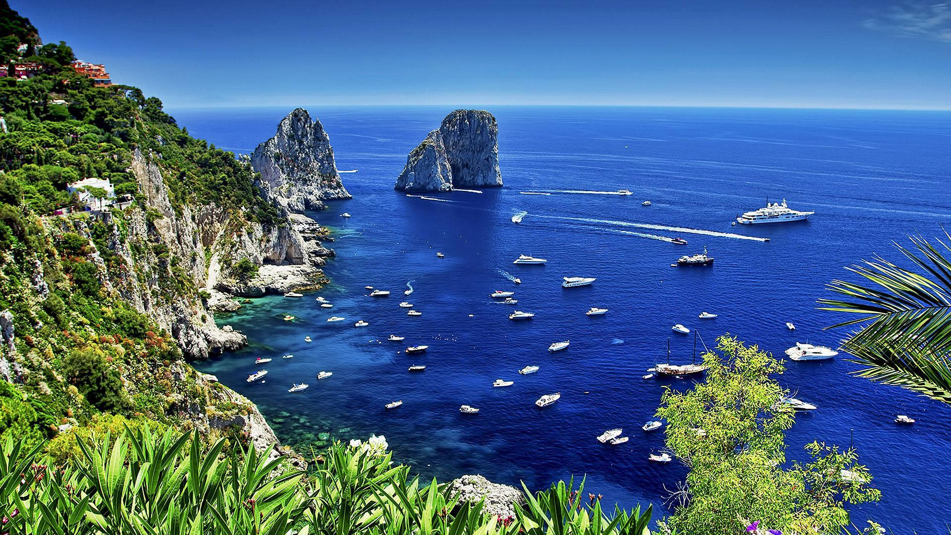 Capri Italy Busy Ocean