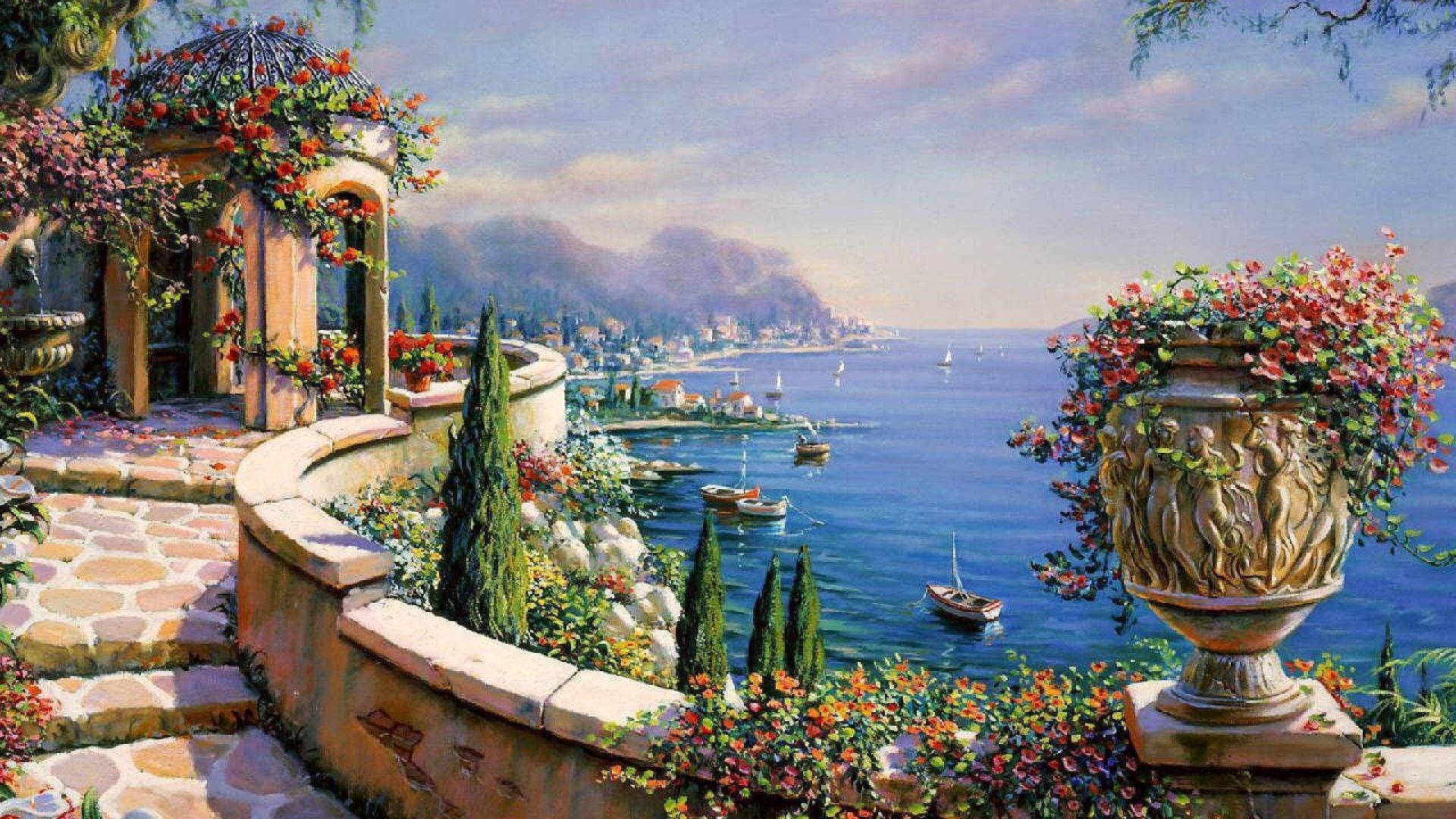 Capri Italy Landscape Painting