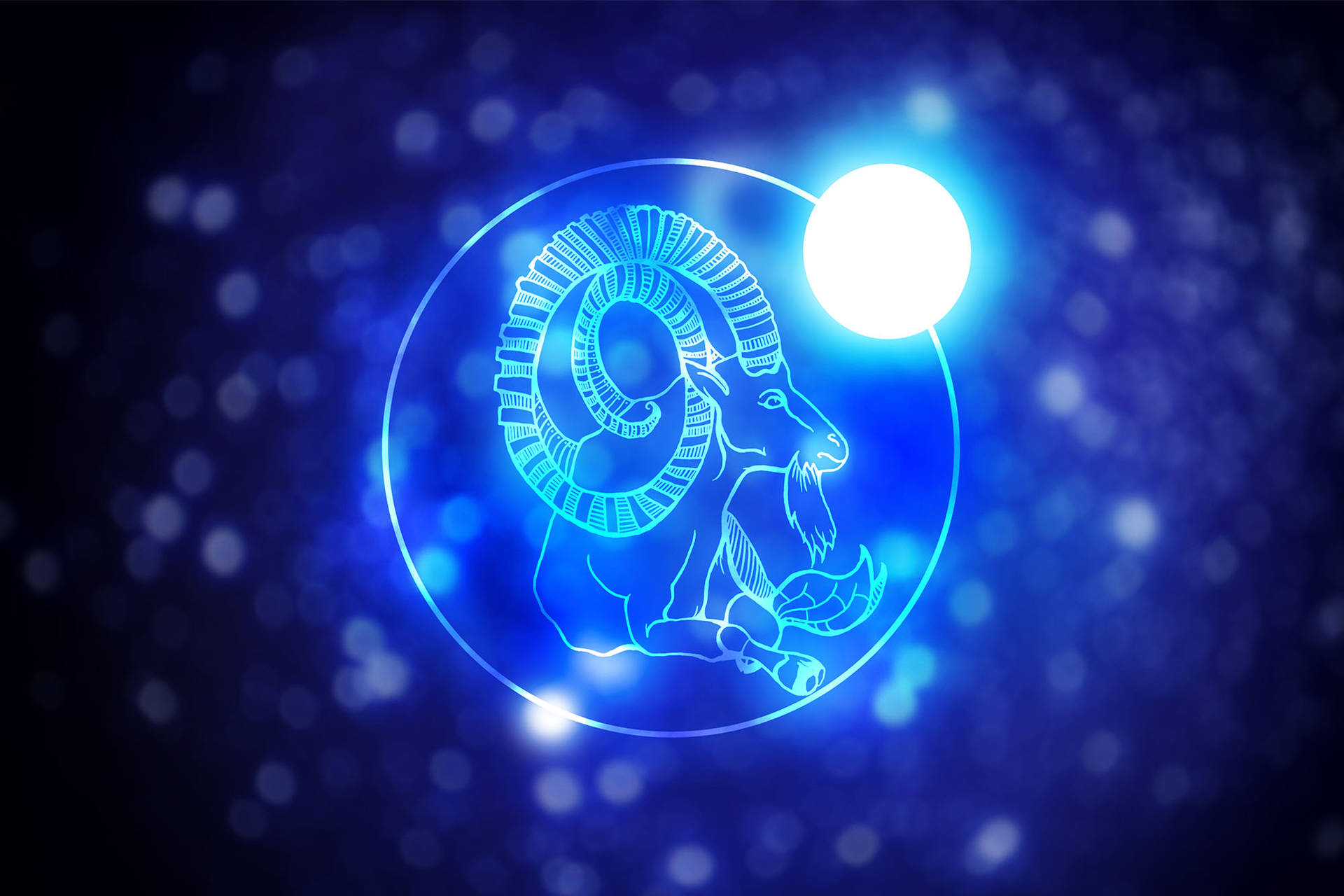 Capricorn Aesthetic Zodiac Sign Background