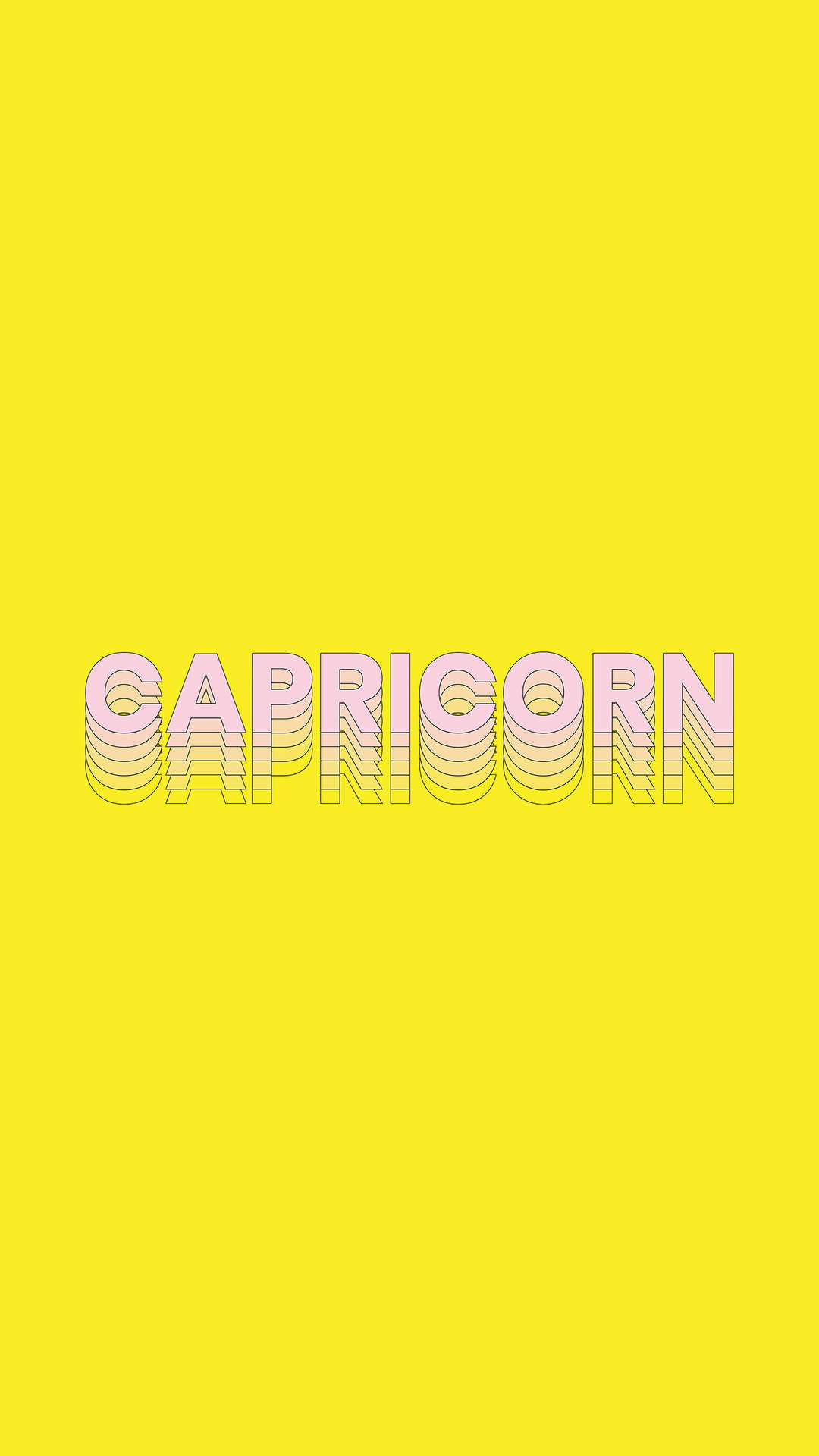 Capricorn Yellow Background
