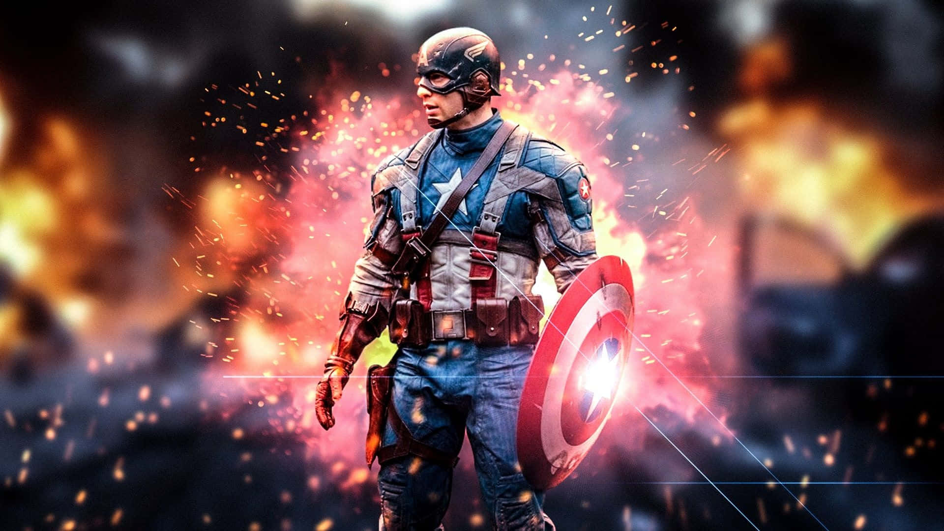 Captain America Action Backdrop Background