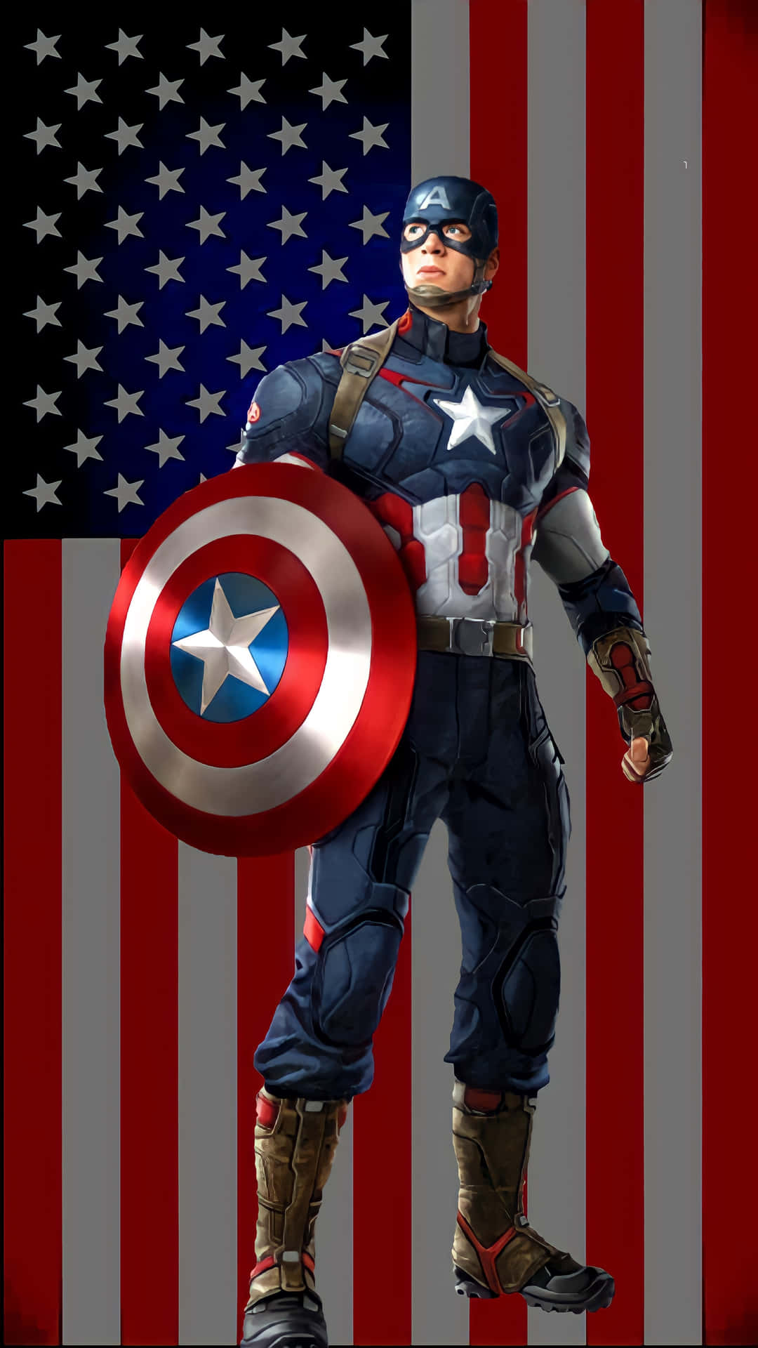 Captain America American Flag Background