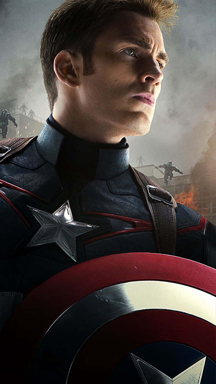 Captain America Android In The First Avengers Background