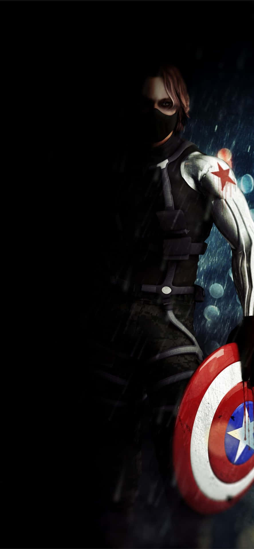 Captain America Android Ready For Action Background