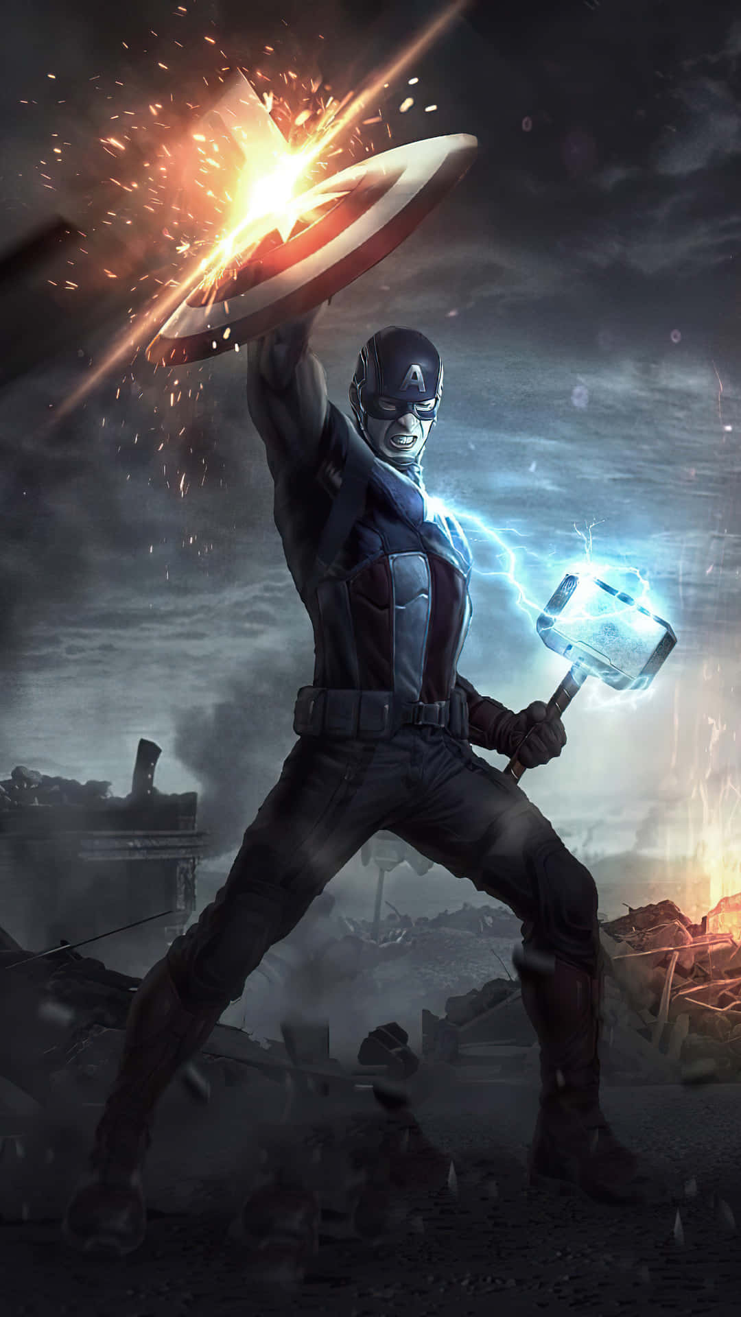 Captain America Android Shielding Background