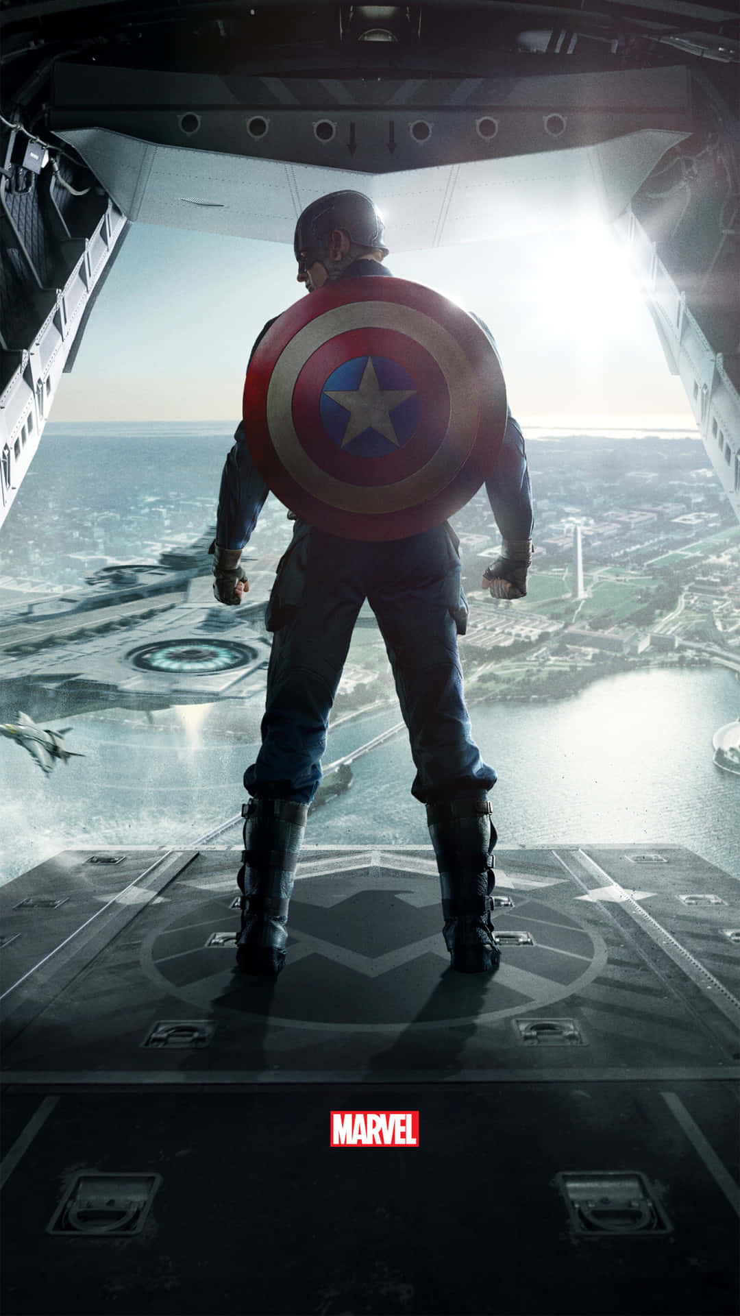 Captain America Android Standing Background