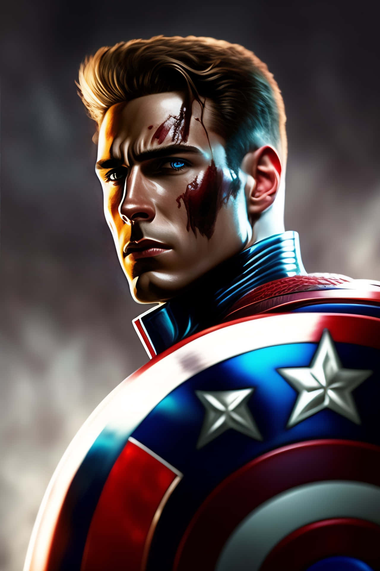 Captain America Battle Ready Illustration
