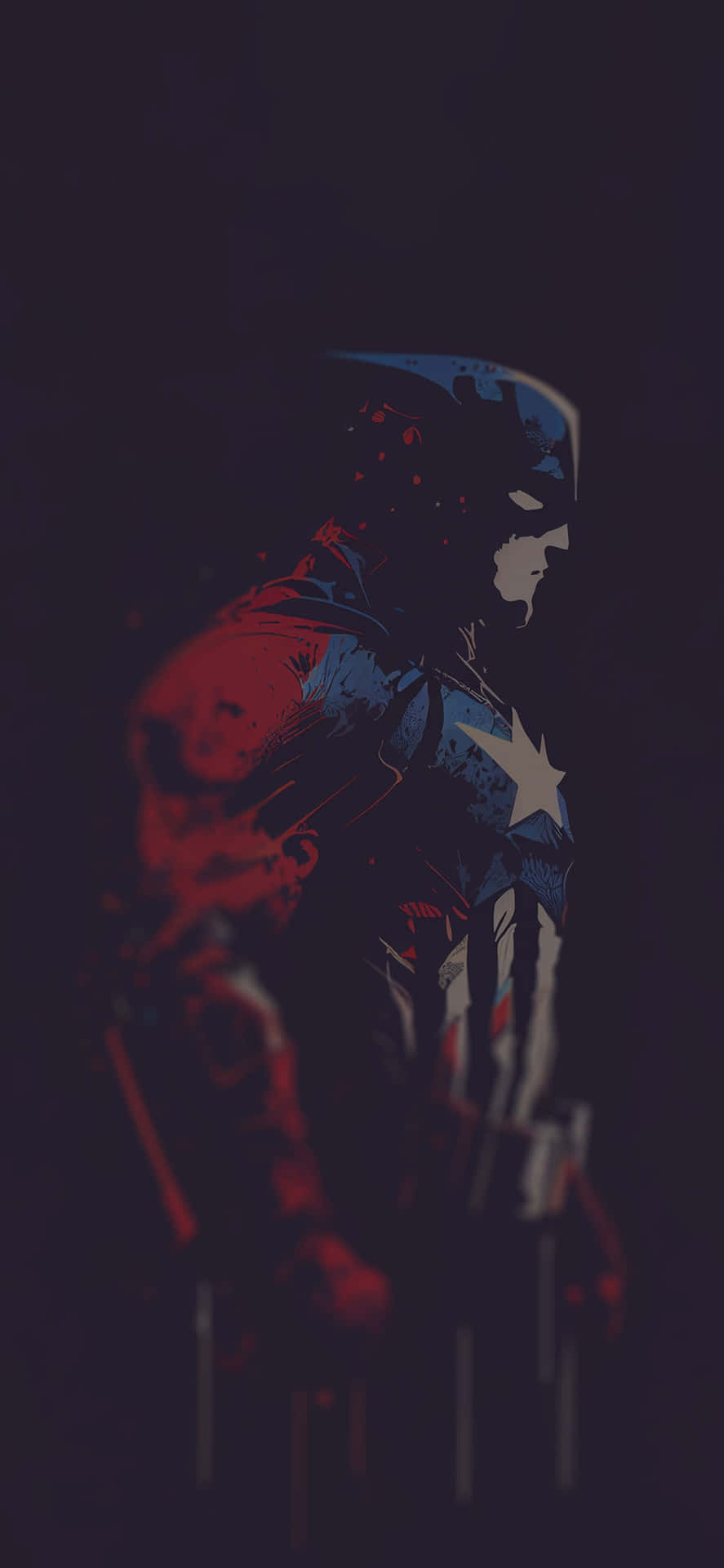 Captain America Dark Illustration Background