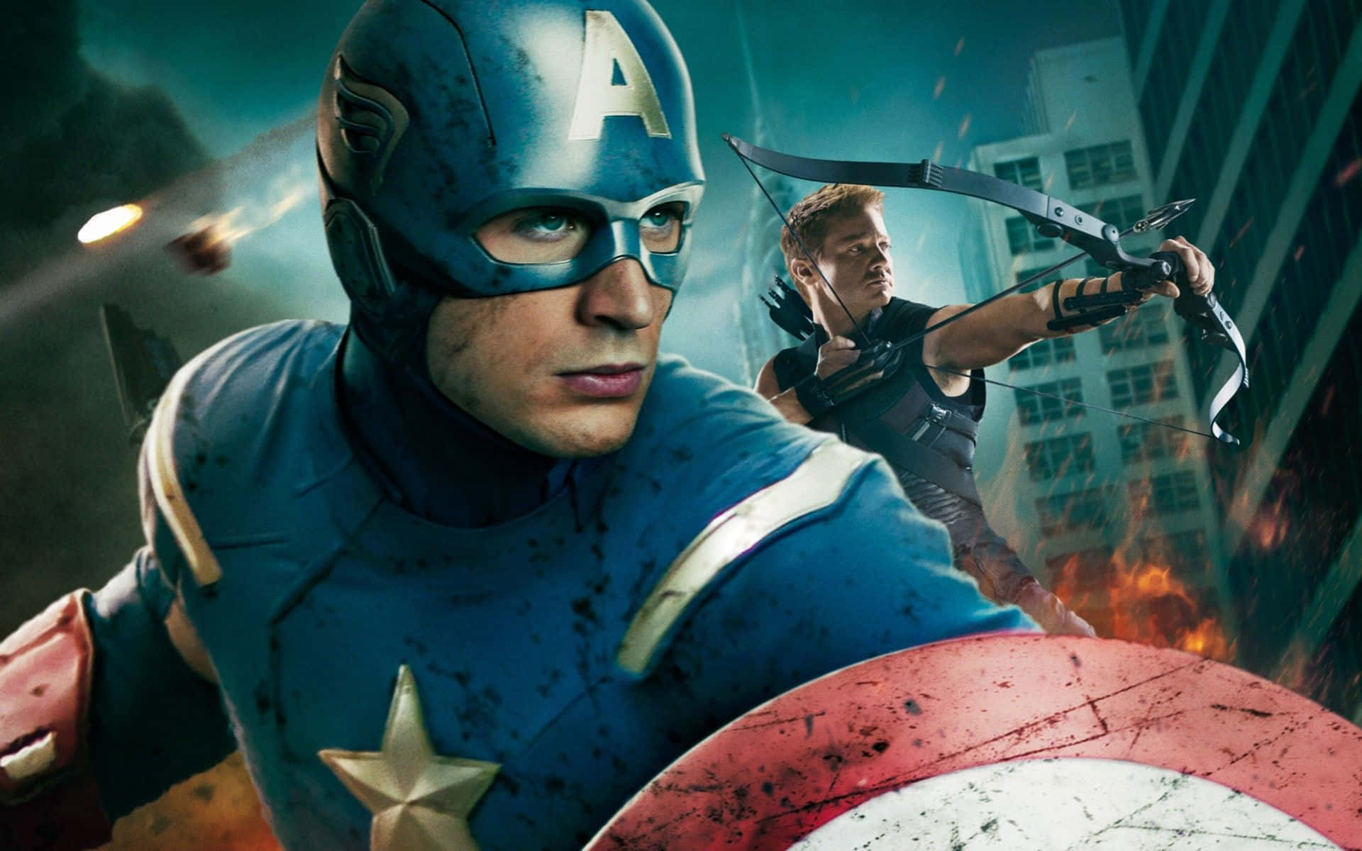 Captain America Dual Screen - Time For Epic Battle Background