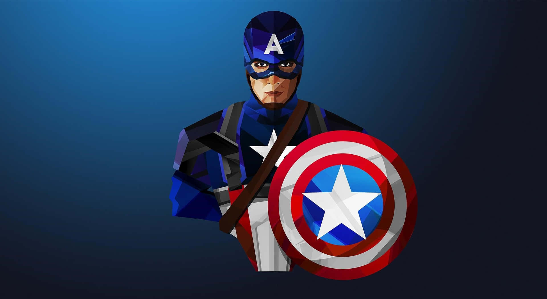 Captain America Geometric Art Background