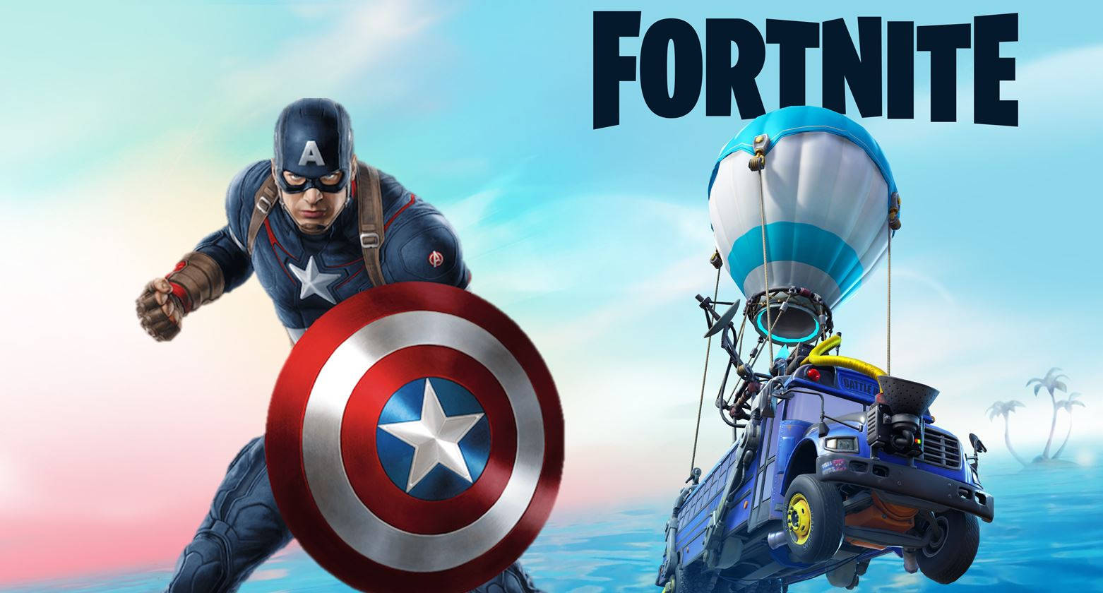 Captain America In Battle Royale Action On Laptop Background